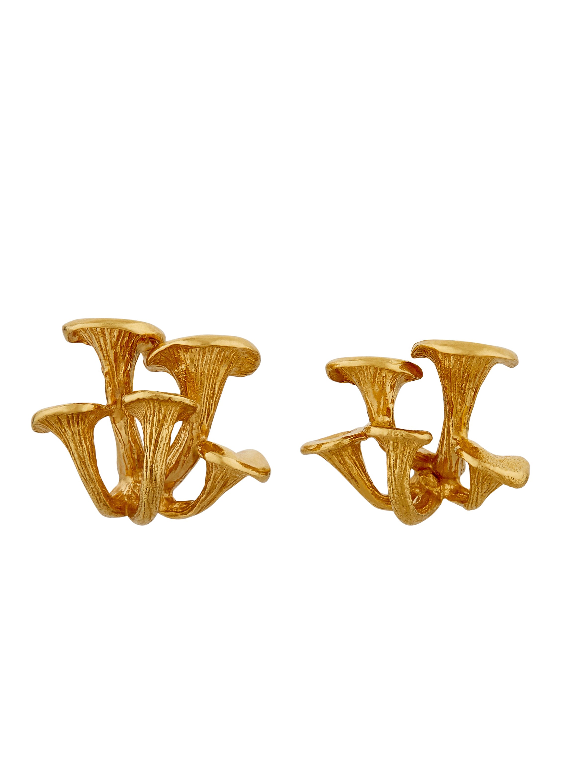 Clustered Mushroom Earrings - image 5 | gold plate