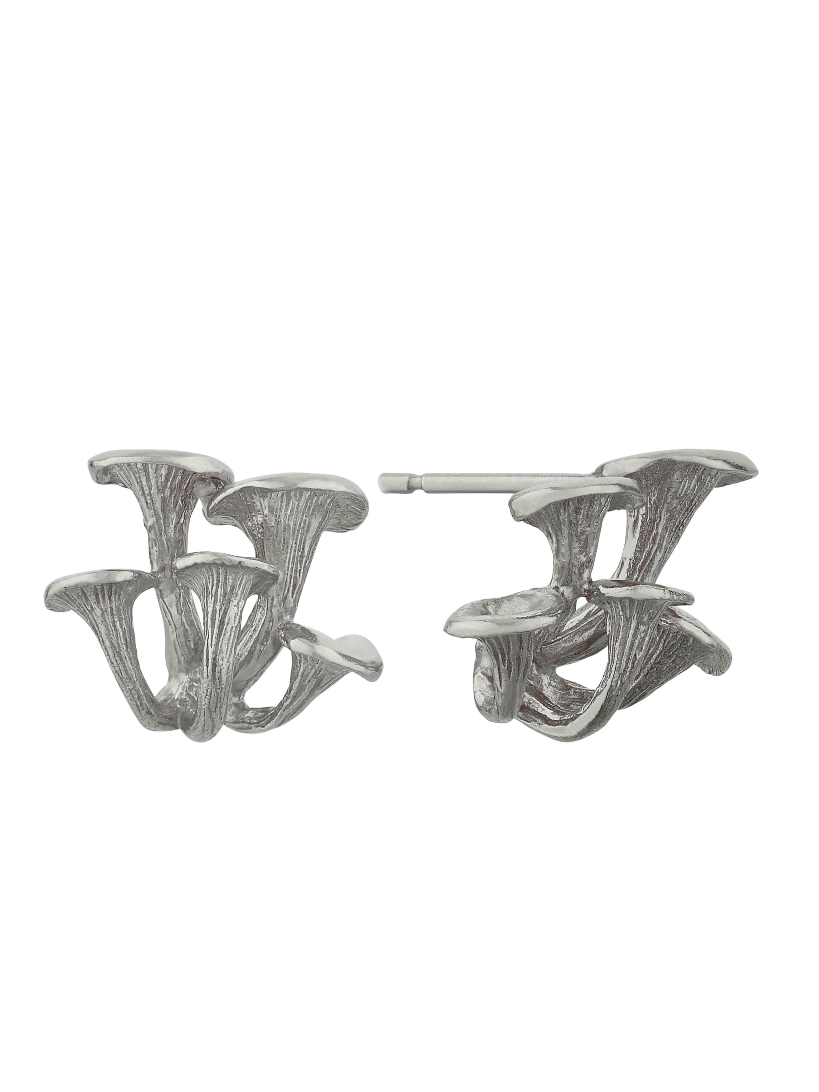 Clustered Mushroom Earrings - image 6 | silver