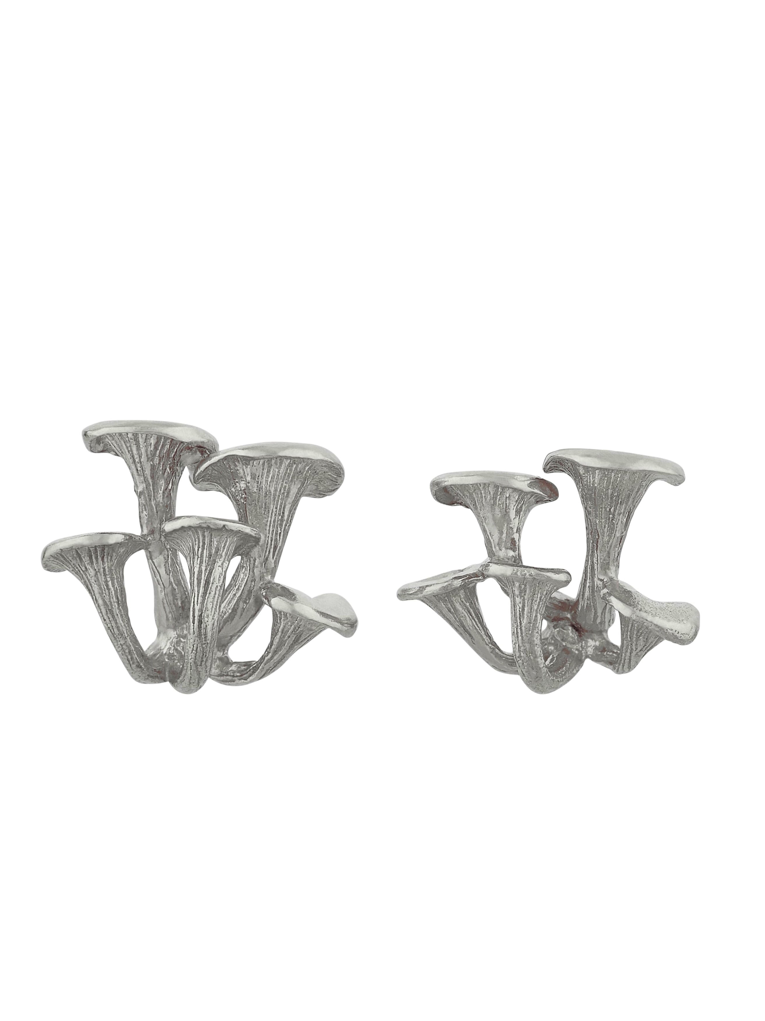 Clustered Mushroom Earrings - image 8 | silver
