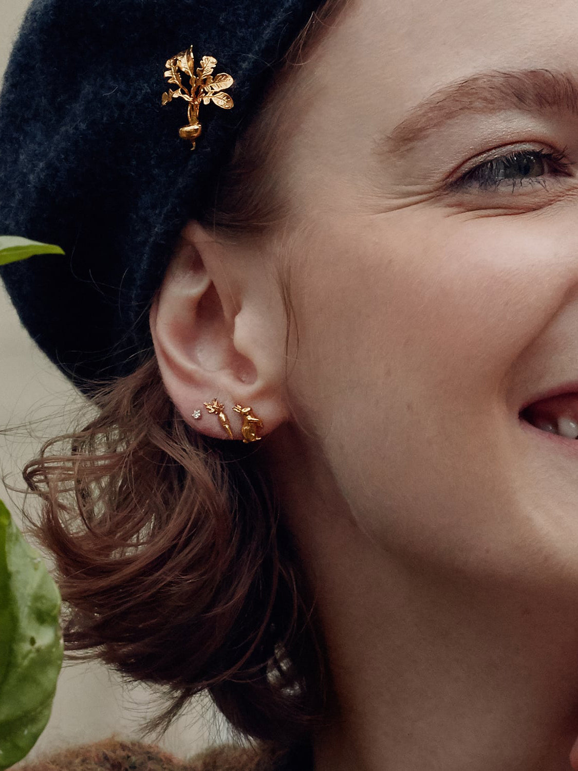 Rabbit & Carrot Asymmetric Earrings - image 2