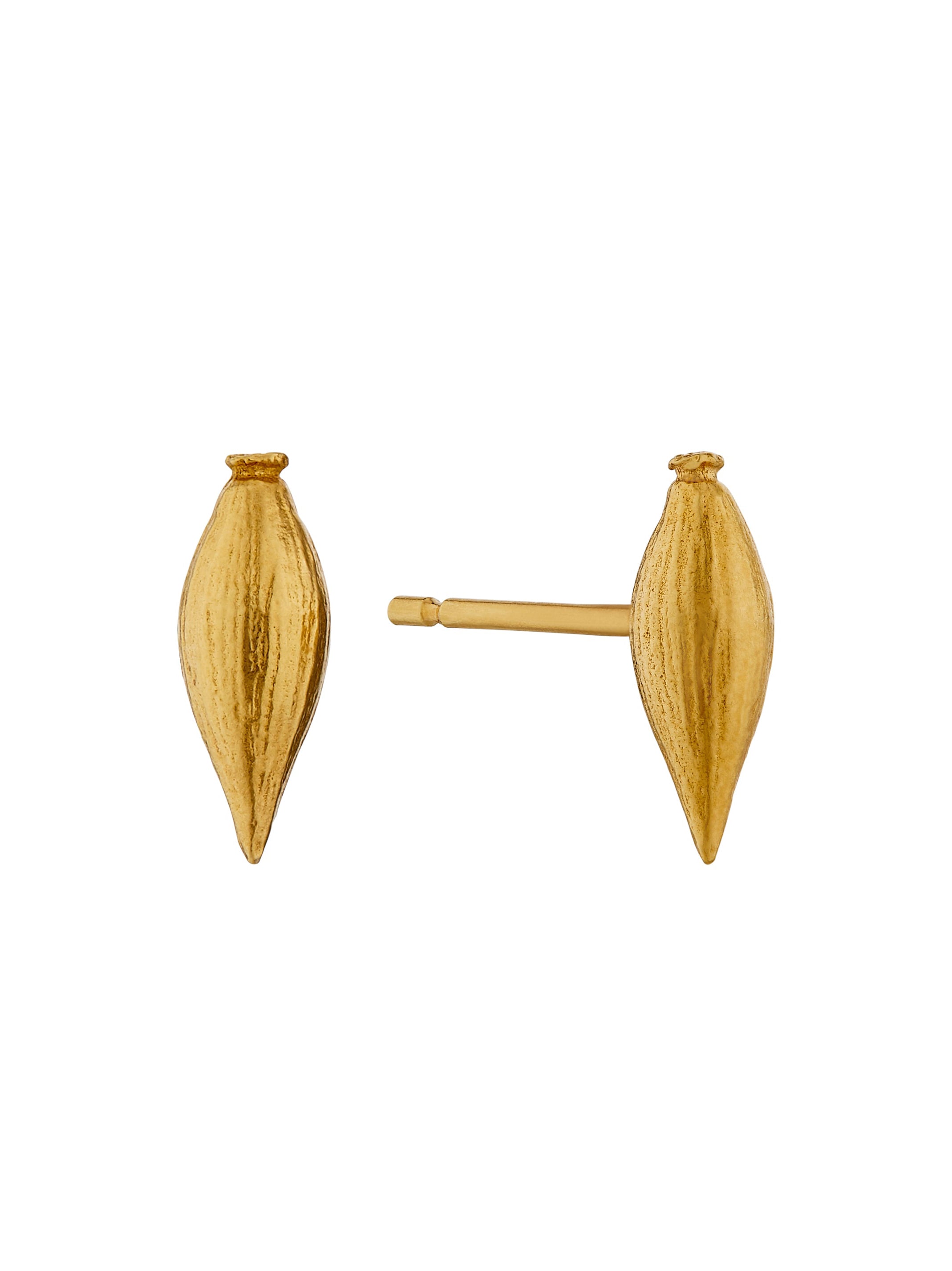 Shallot Stud Earrings - image 1 | gold plate