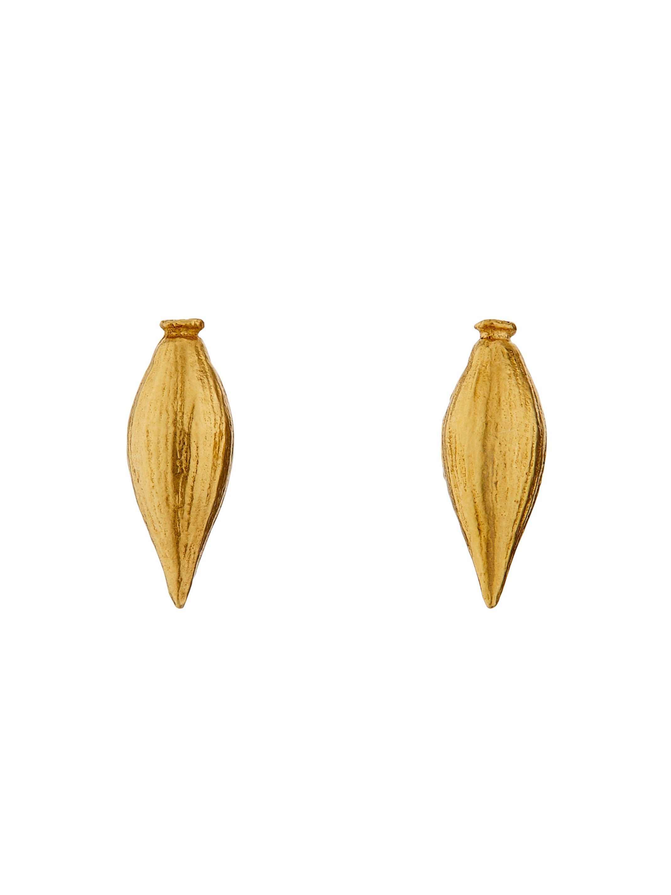Shallot Stud Earrings - image 3 | gold plate