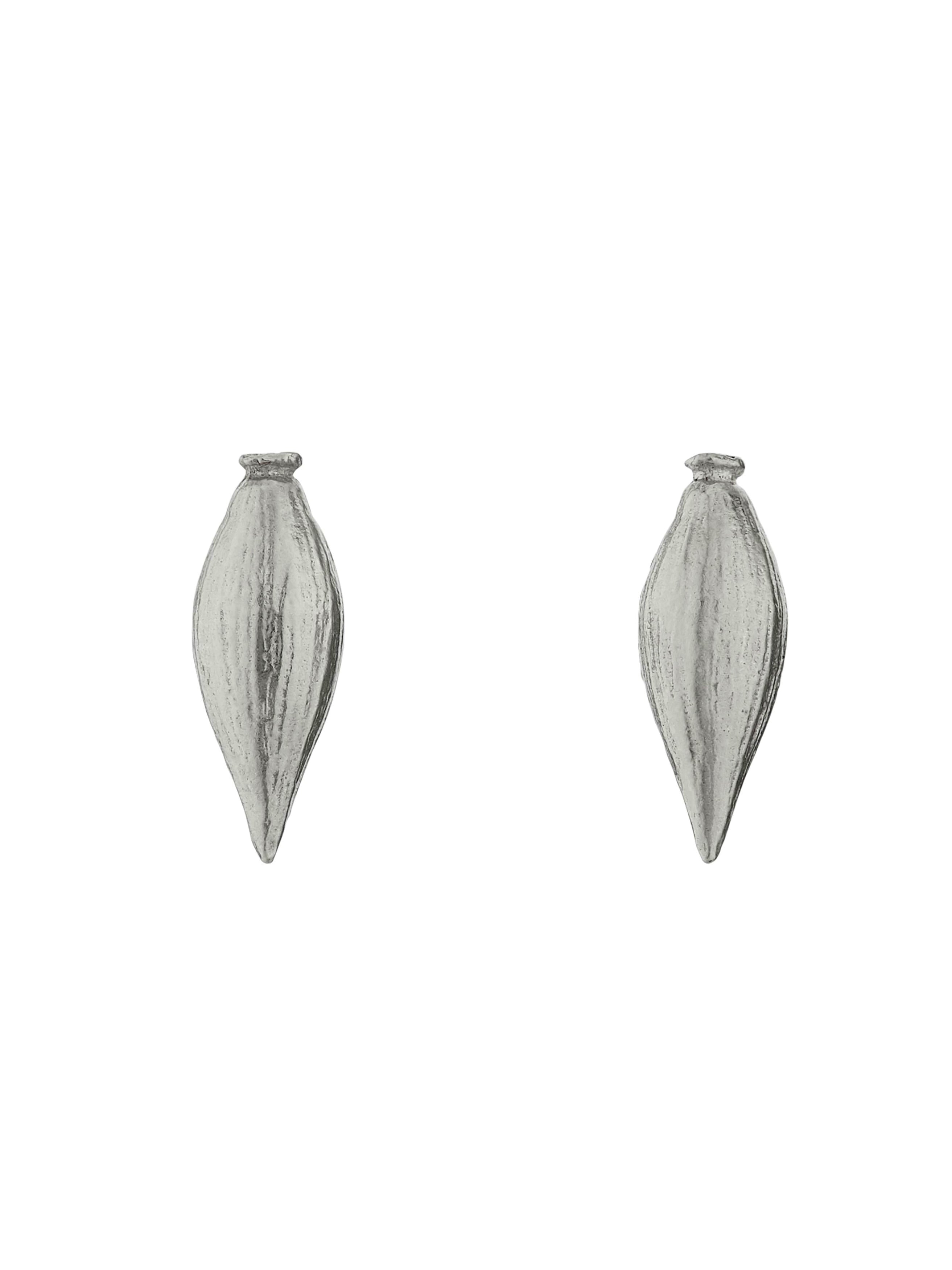 Shallot Stud Earrings - image 6 | silver