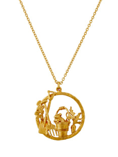 Allotment Loop Necklace with Playful Mouse