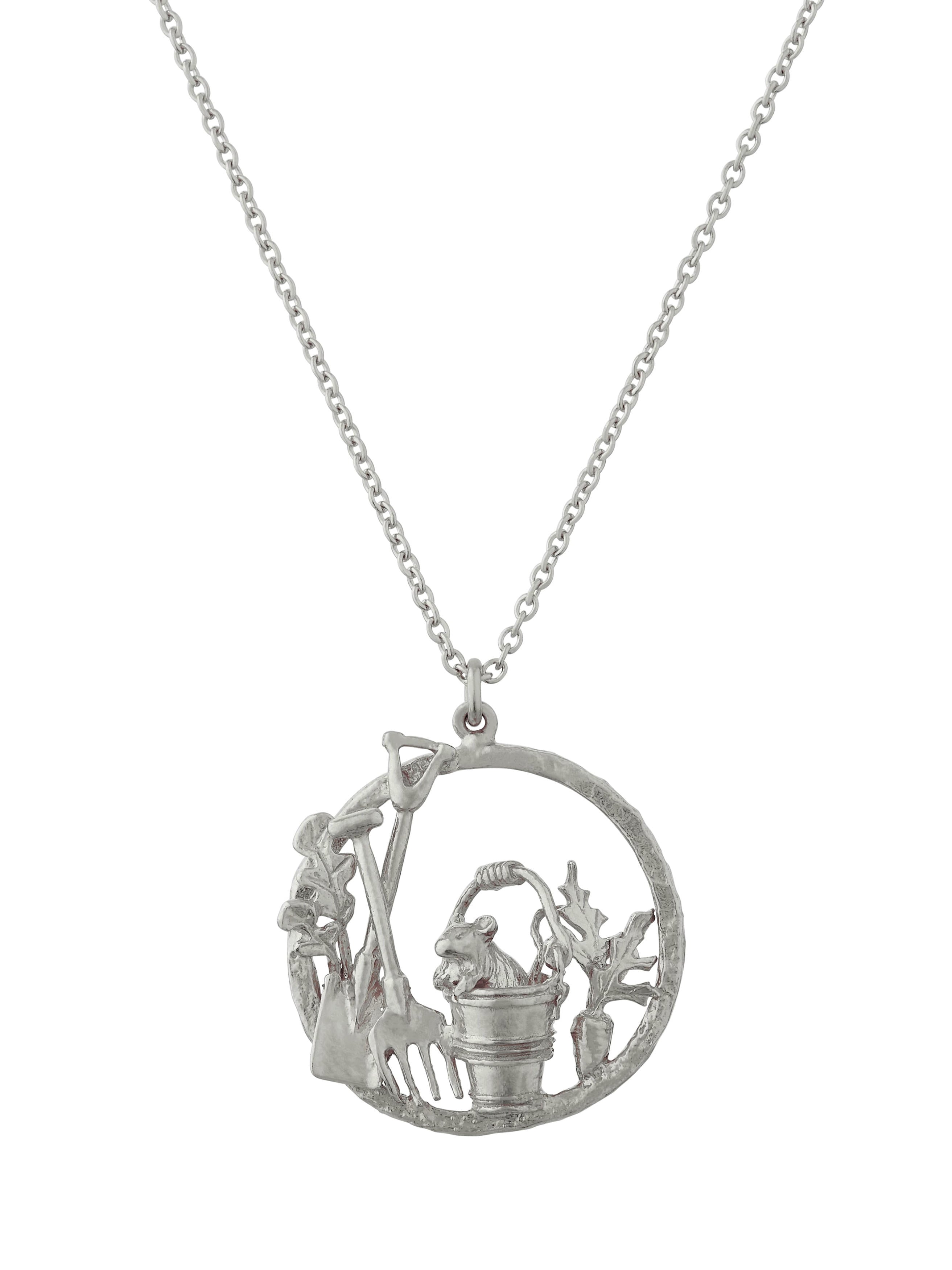 Allotment Loop Necklace with Playful Mouse - image 4 | silver