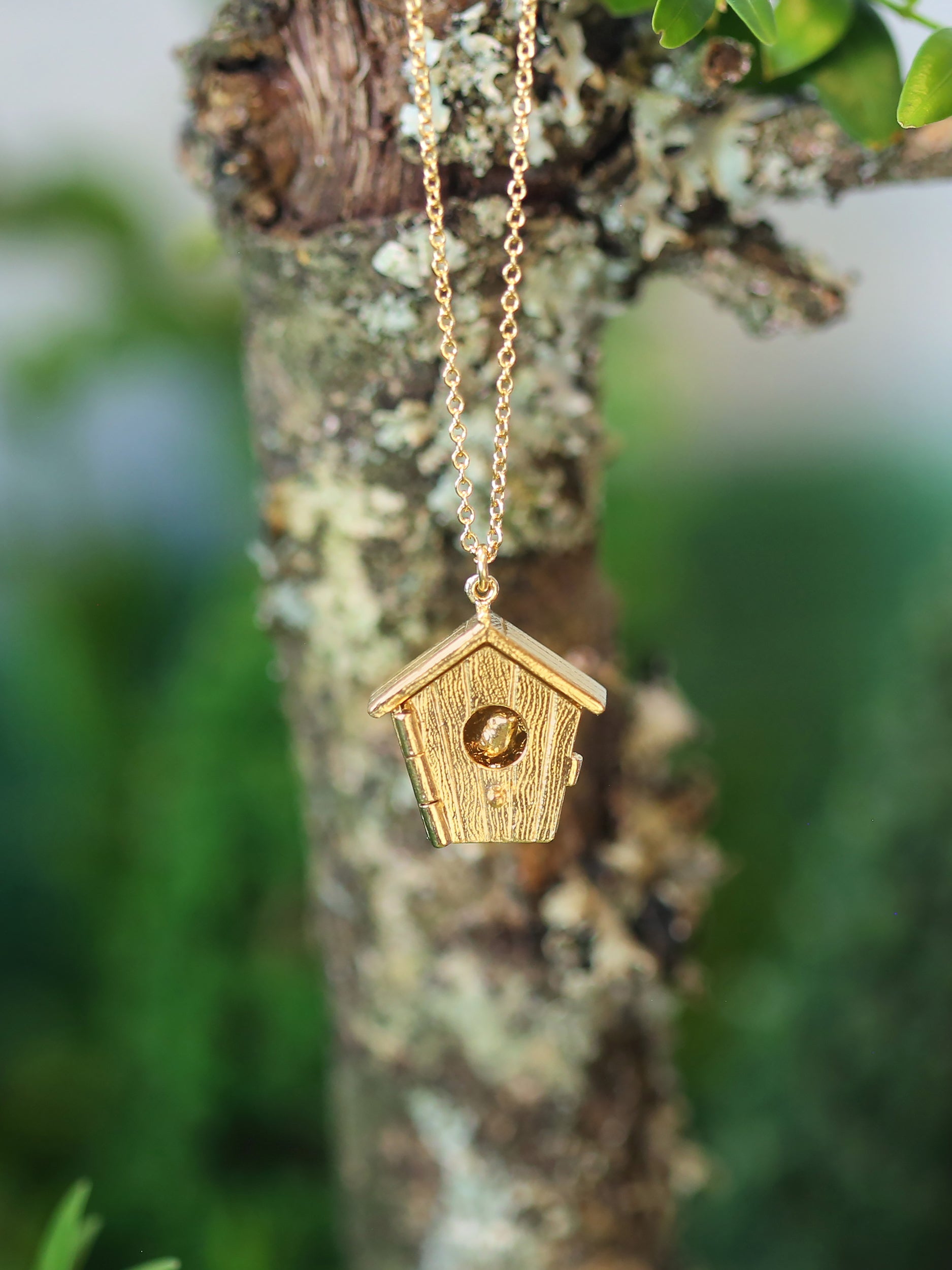 Nesting Birdhouse Necklace - image 4