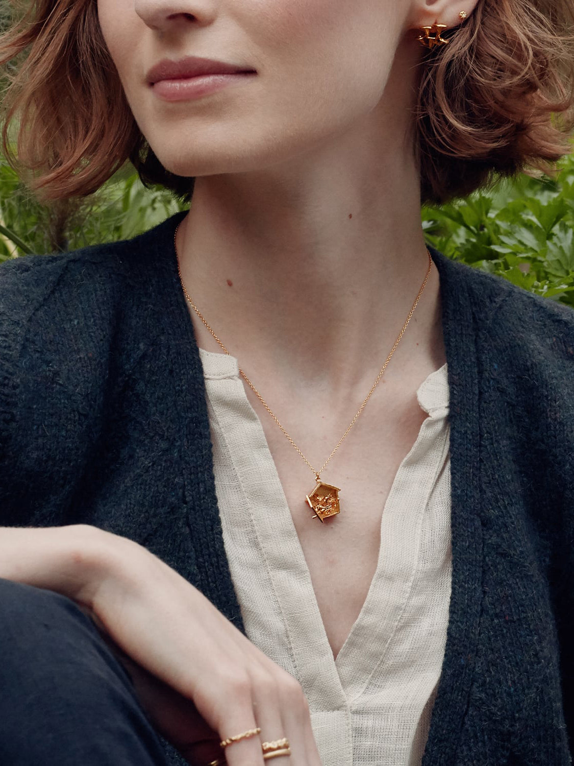 Nesting Birdhouse Necklace - image 2