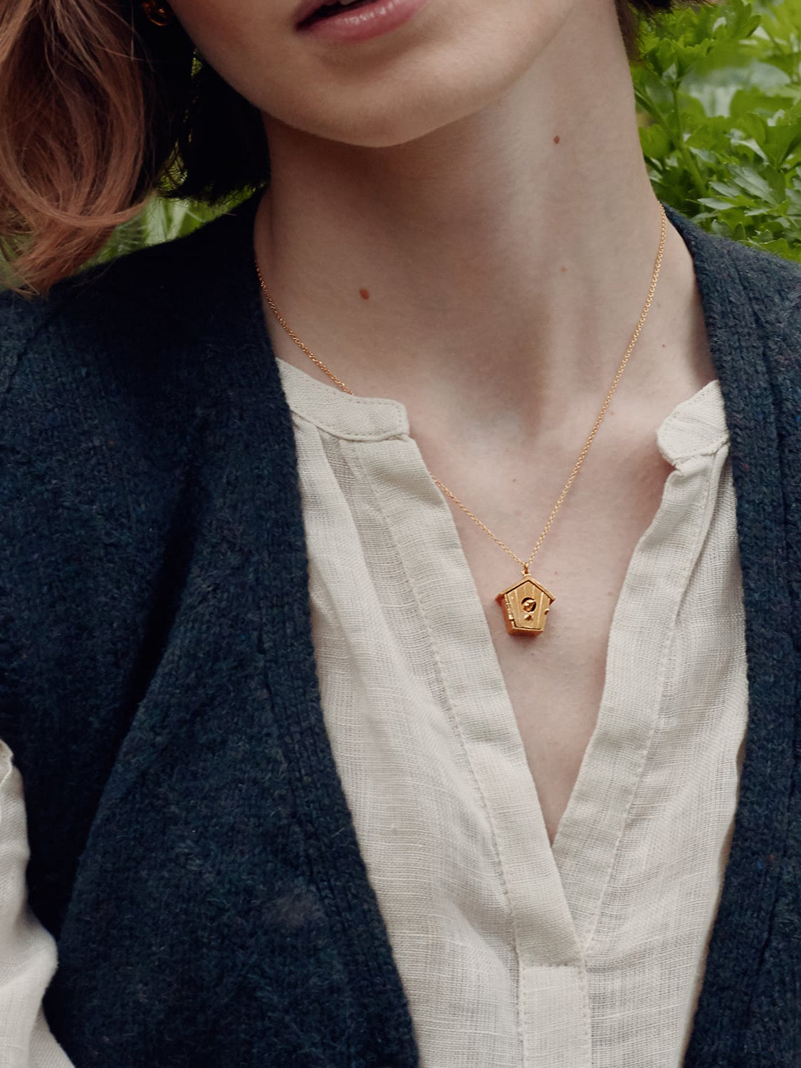Nesting Birdhouse Necklace - image 3