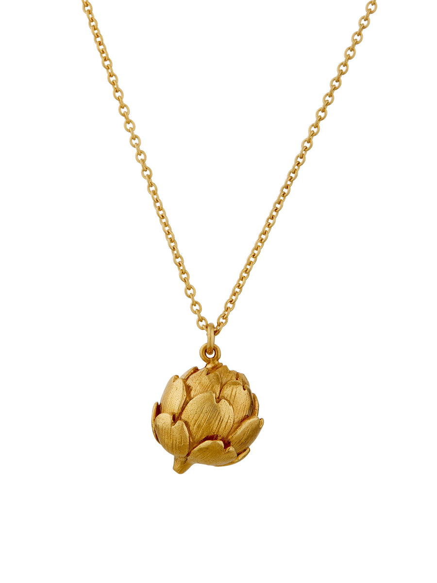 Artichoke Necklace with Engraved Heart