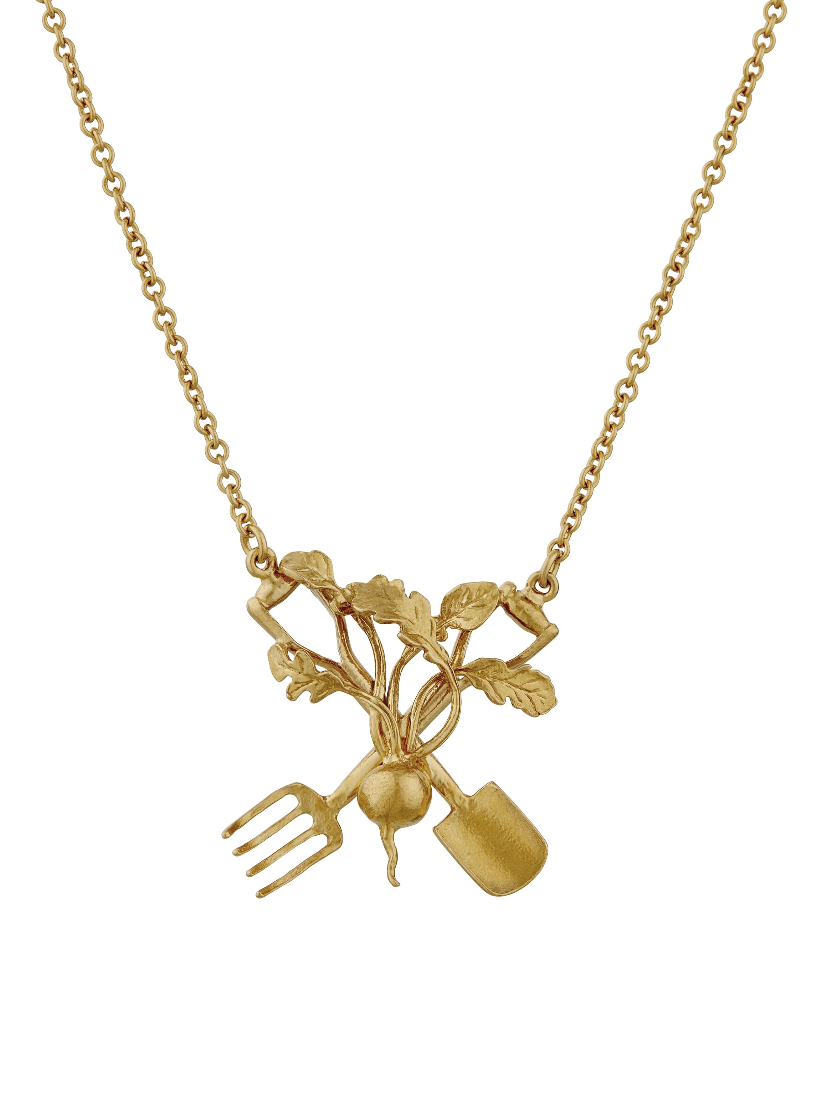 Award Winning Radish Necklace - image 1 | gold plate