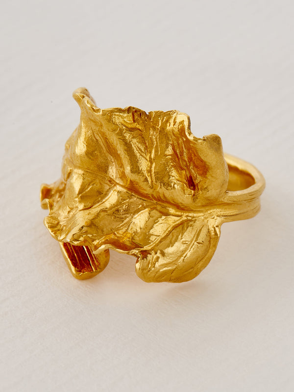 Wrapped Chard Leaf Ring