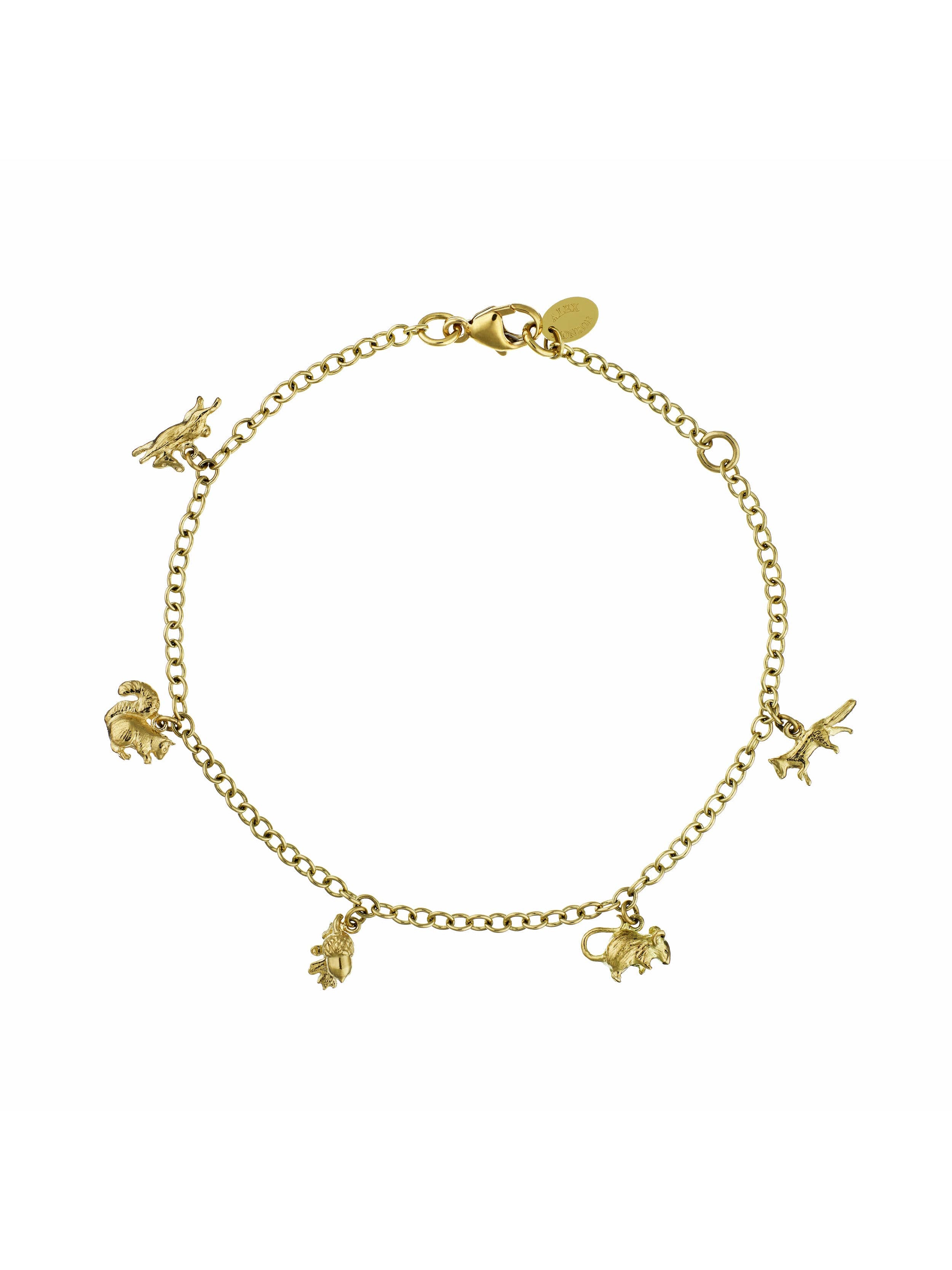 Teeny Tiny Woodland Animal Charm Bracelet - image 1 | 18ct yellow gold