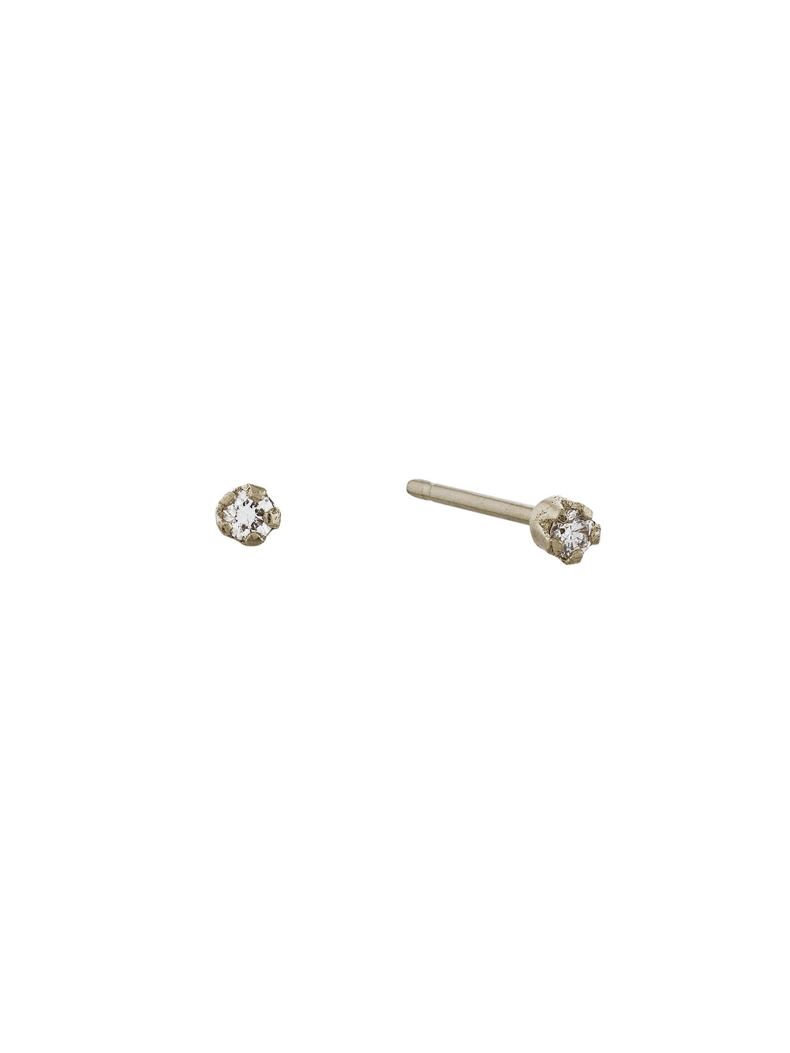 Teeny Tiny Diamond Stud Earrings - image 6 | 18ct white gold