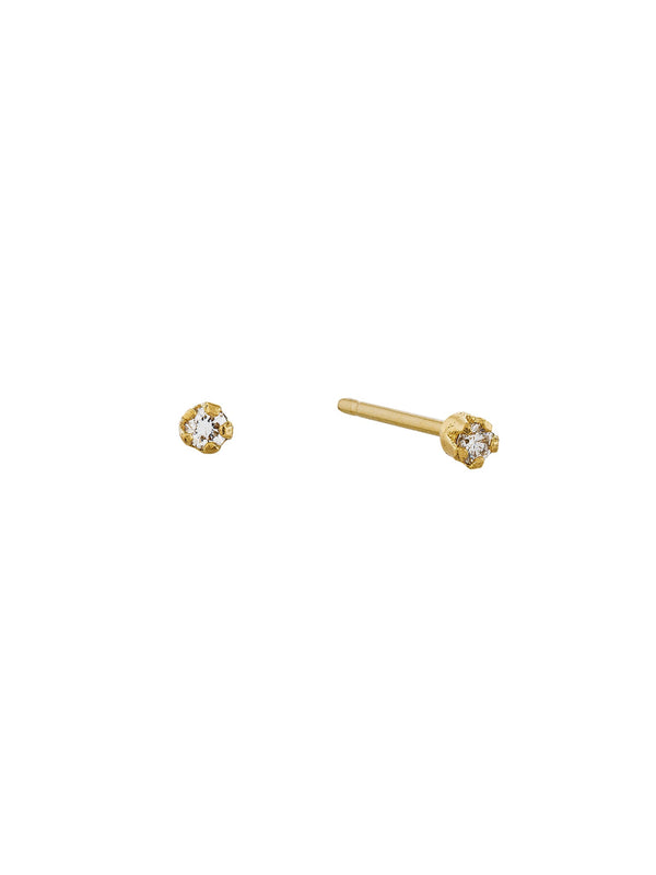 Teeny Tiny Diamond Stud Earrings