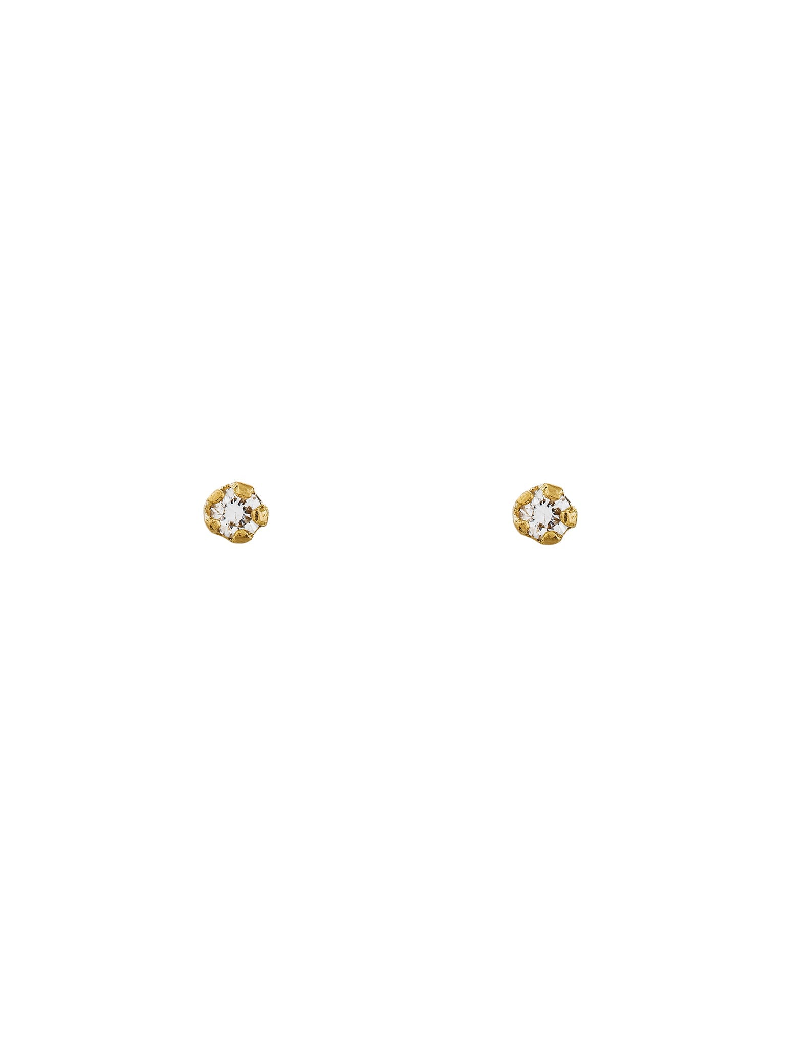 Teeny Tiny Diamond Stud Earrings - image 5 | 18ct yellow gold