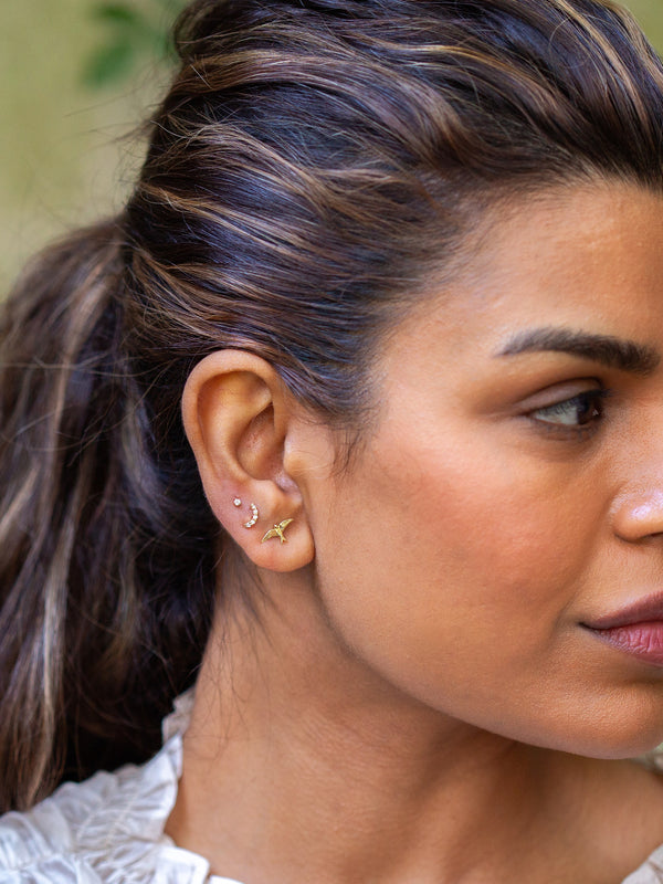 Teeny Tiny Diamond Stud Earrings