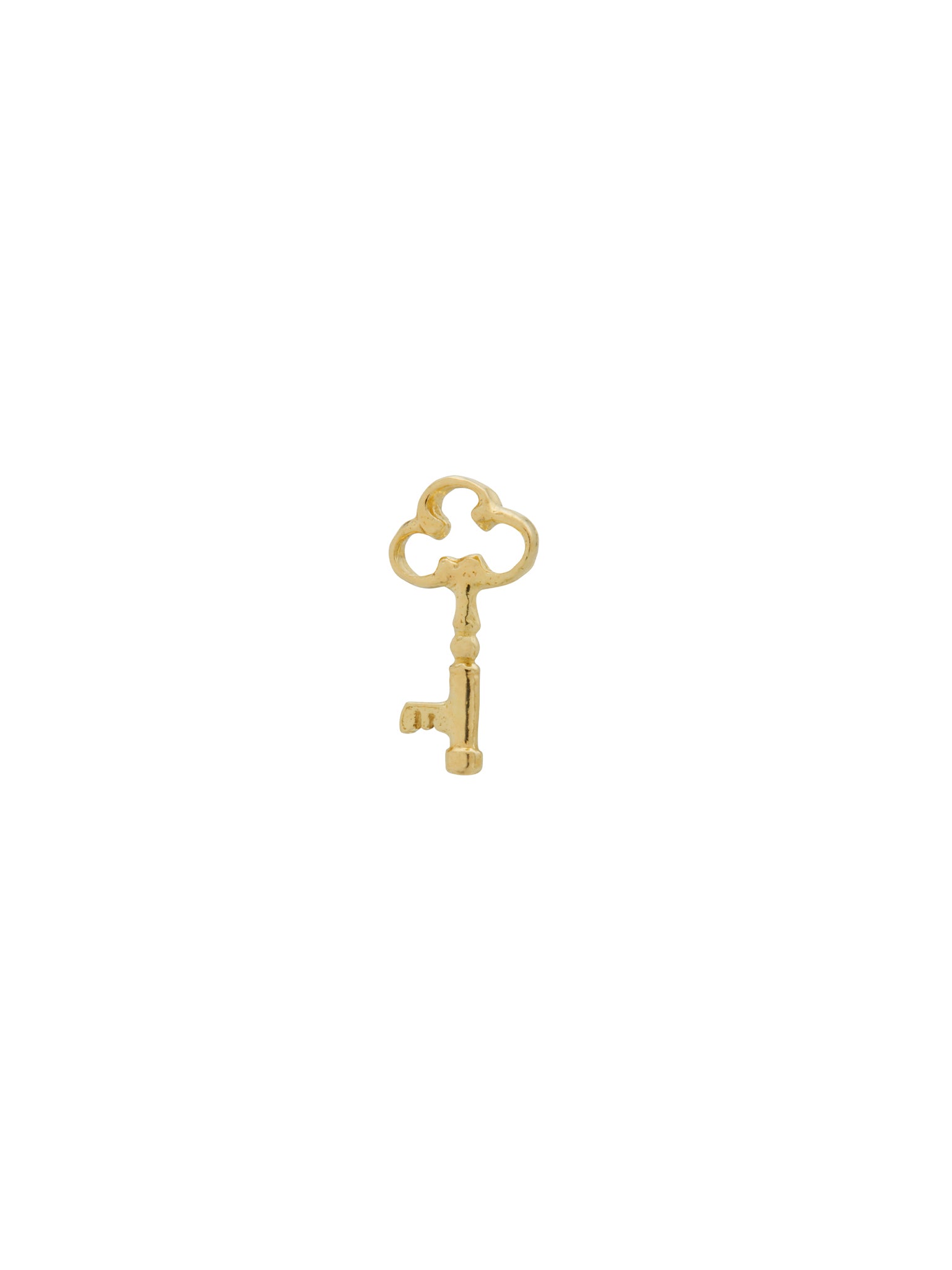 Teeny Tiny Garden Key Single Stud Earring - image 1 | 18ct yellow gold