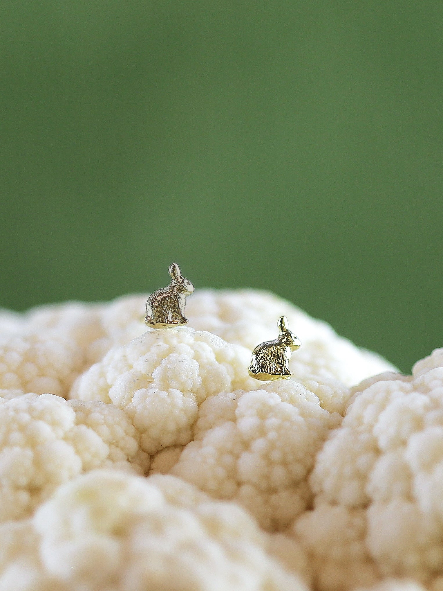 Teeny Tiny Sitting Bunny Single Stud Earring - image 3