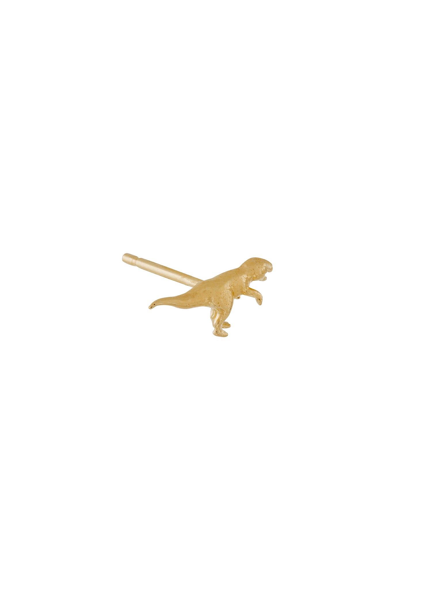 Teeny Tiny T-Rex Single Stud Earring - image 6 | 18ct yellow gold