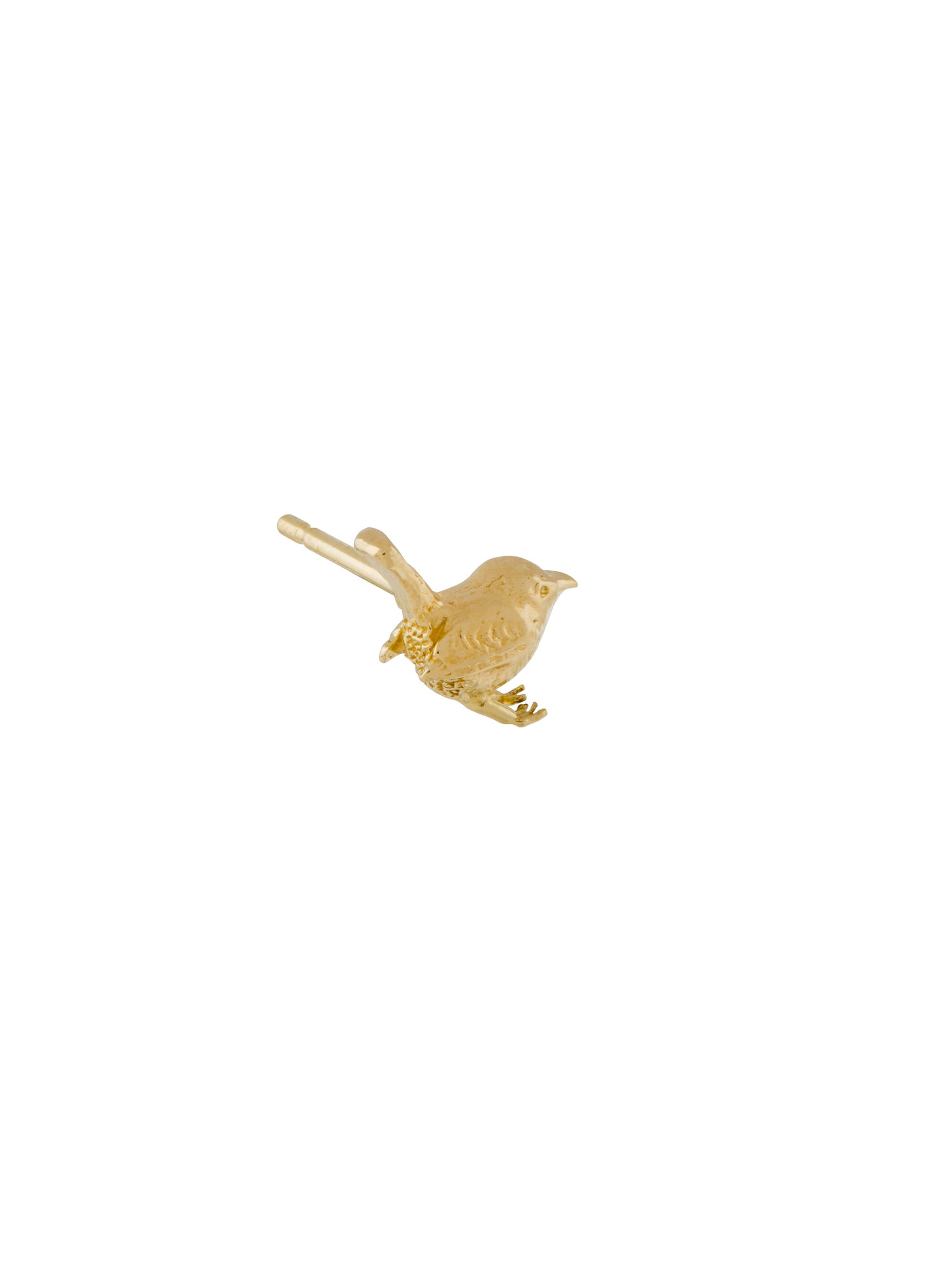 Teeny Tiny Wren Single Stud Earring - image 5 | 18ct yellow gold