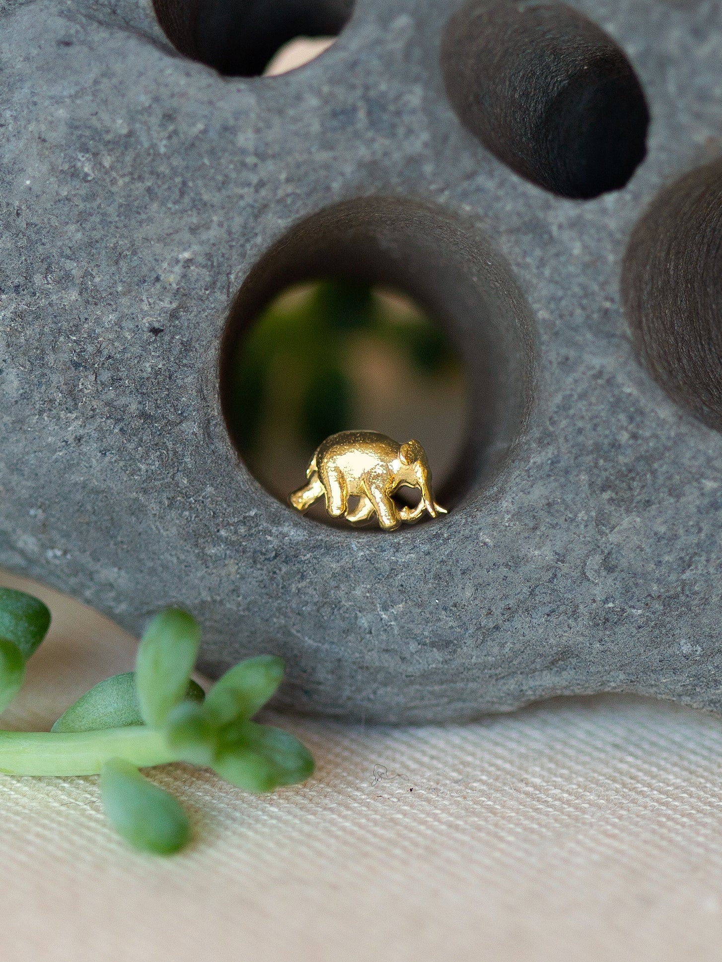 Teeny Tiny Elephant Single Stud Earring - image 3