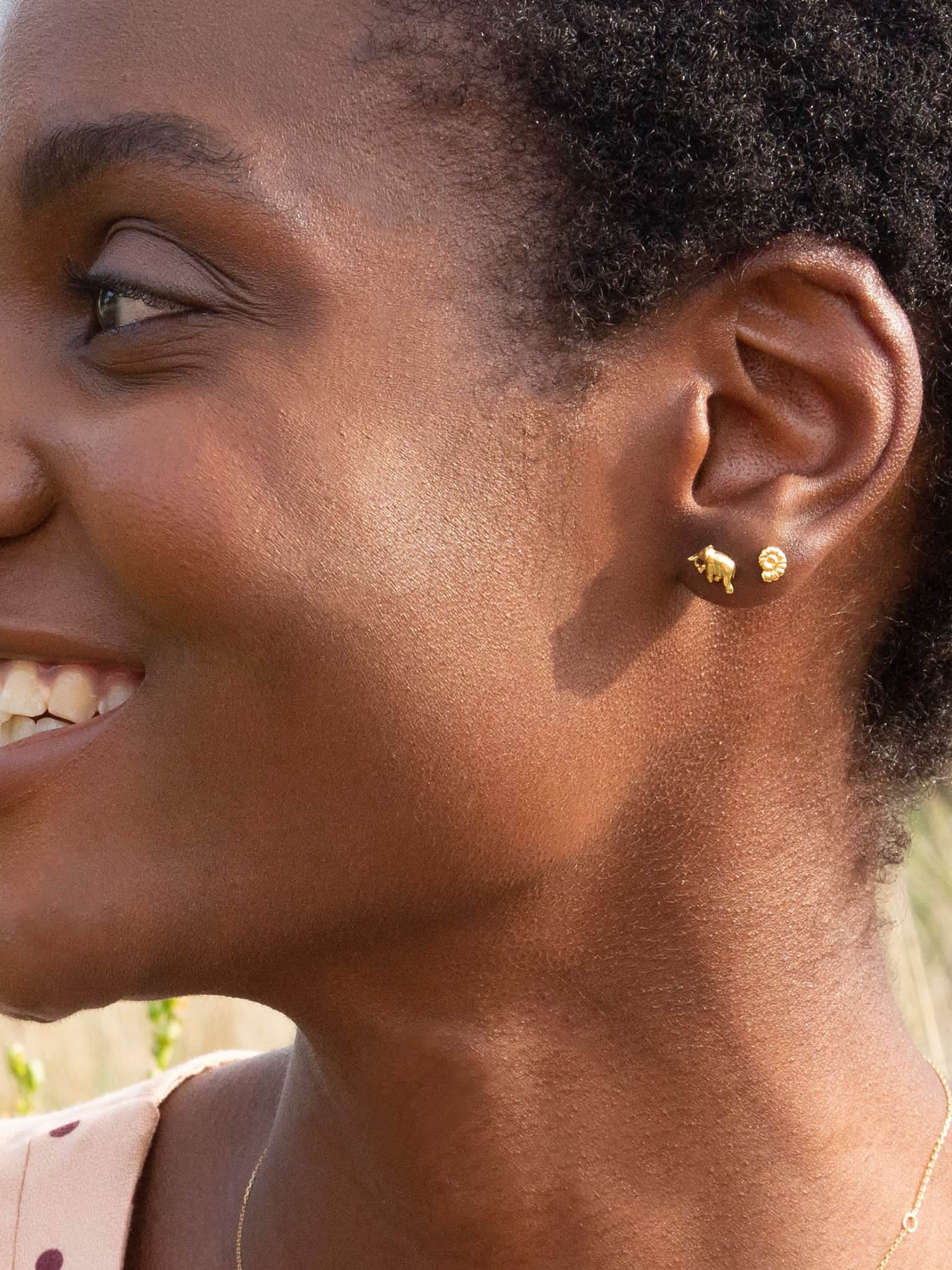Teeny Tiny Elephant Single Stud Earring - image 2