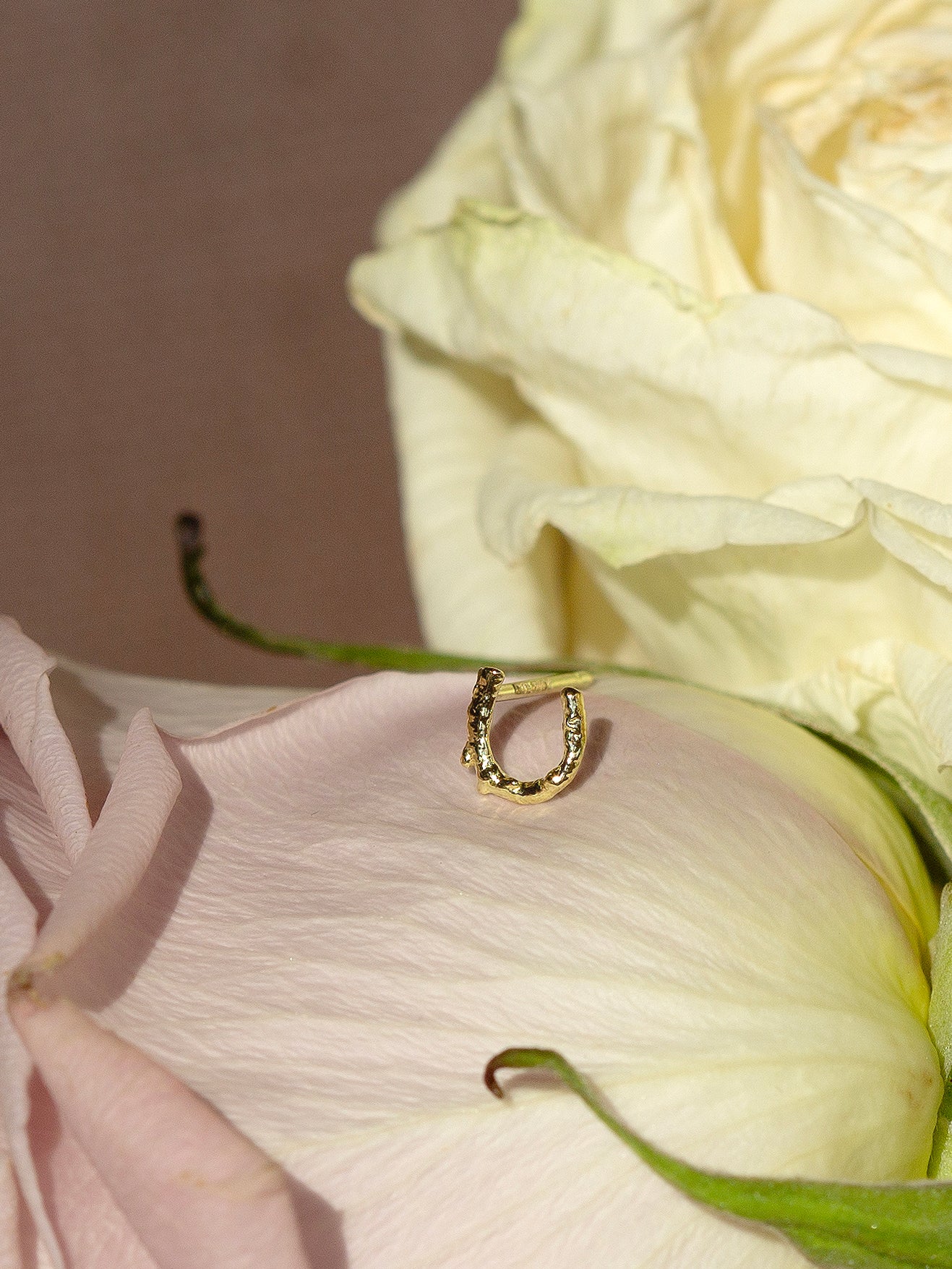 Teeny Tiny Horseshoe Single Stud Earring - image 3