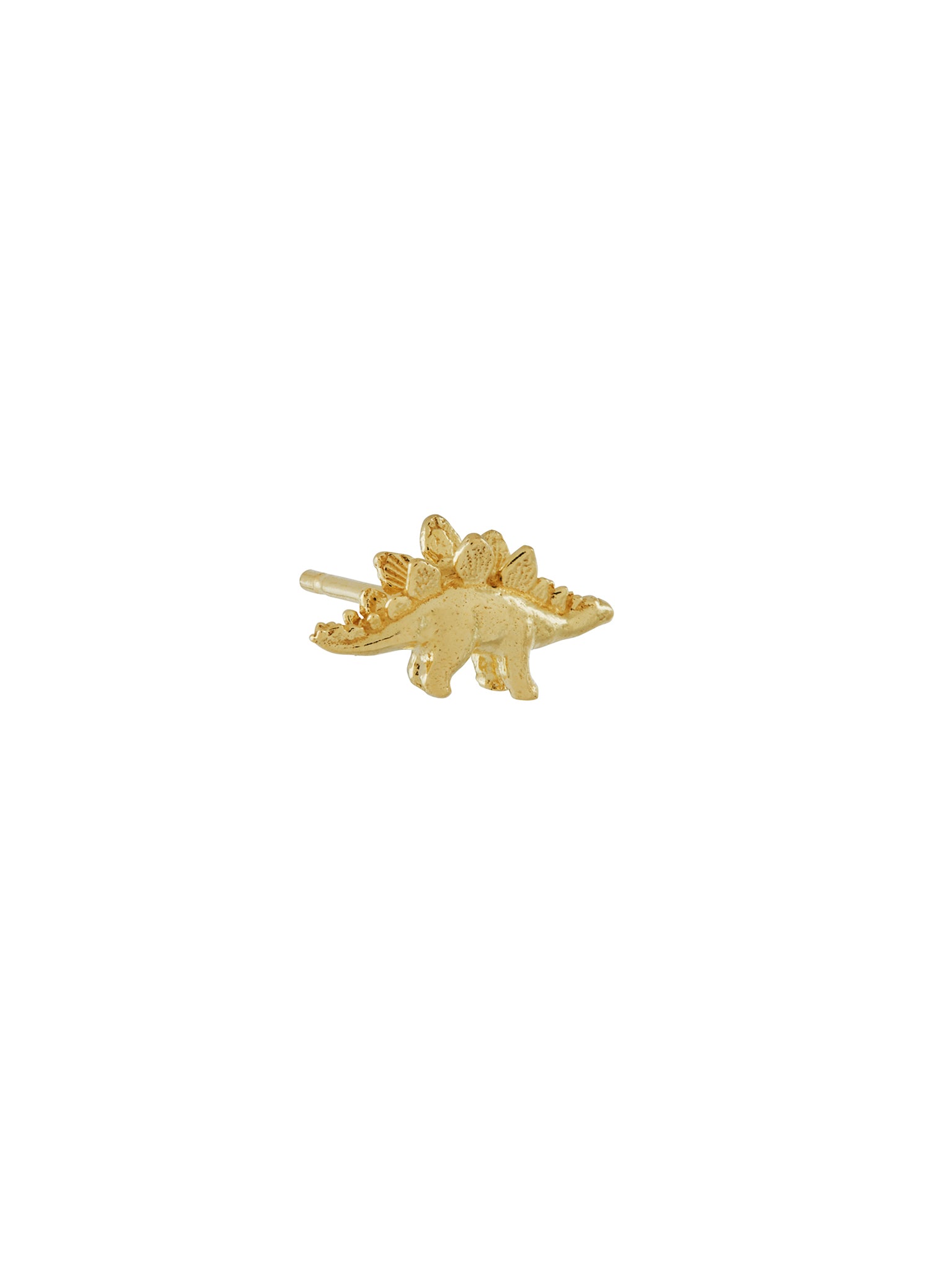 Teeny Tiny Stegosaurus Single Stud Earring - image 5 | 18ct yellow gold