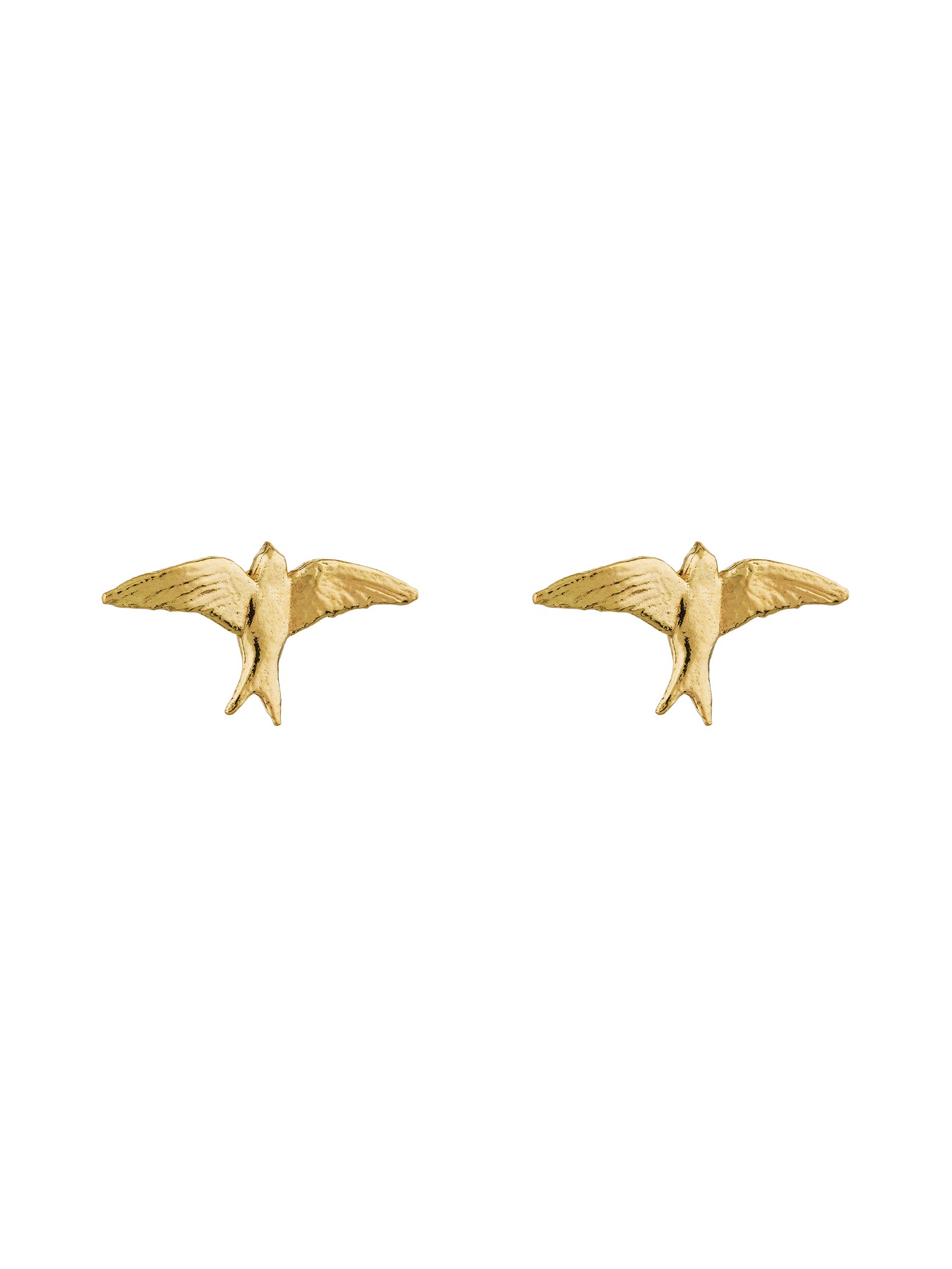 Teeny Tiny Swallow Stud Earrings - image 5 | 18ct yellow gold