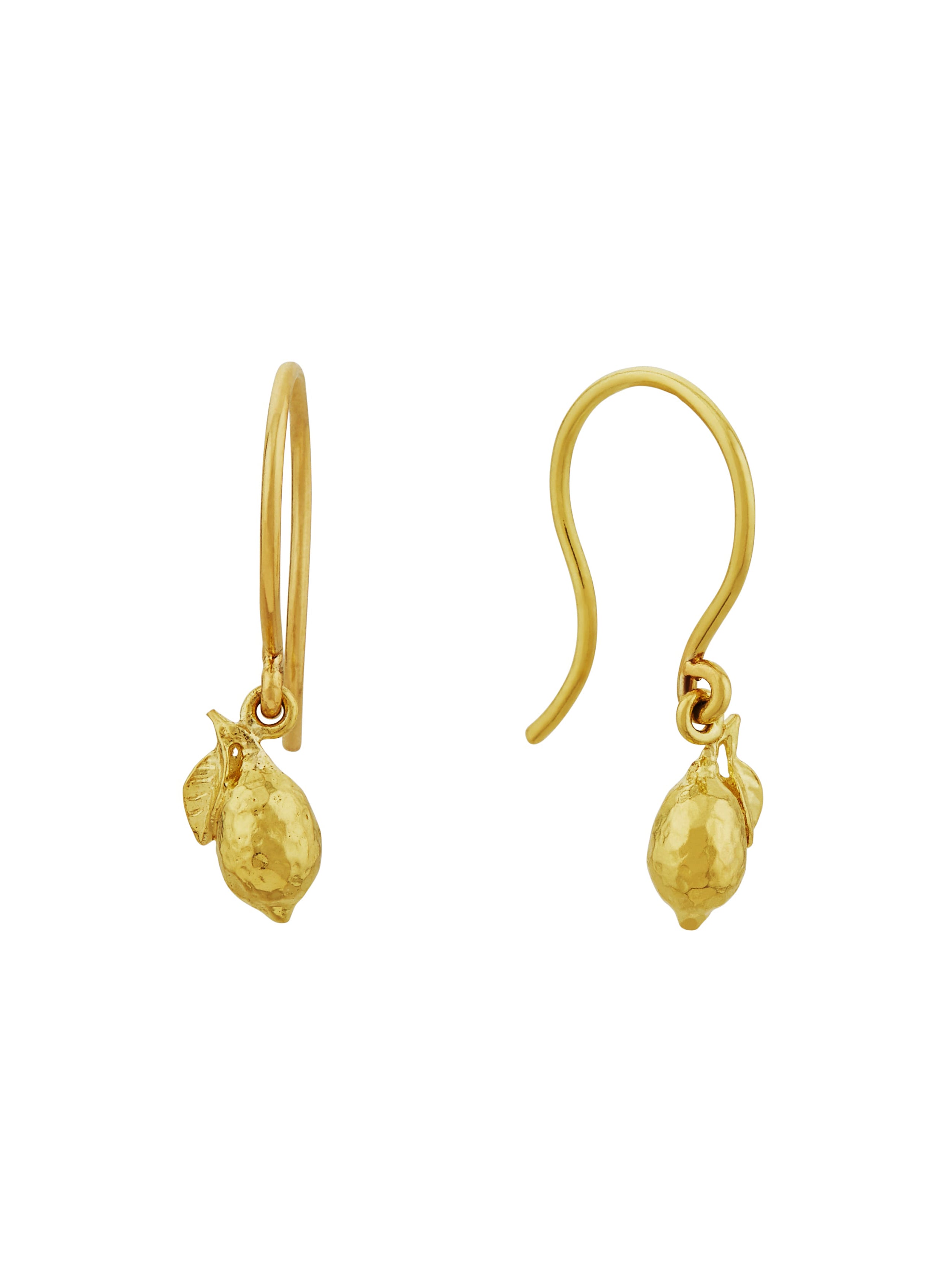 Teeny Tiny Lemon Drop Hook Earrings - image 5 | 18ct yellow gold