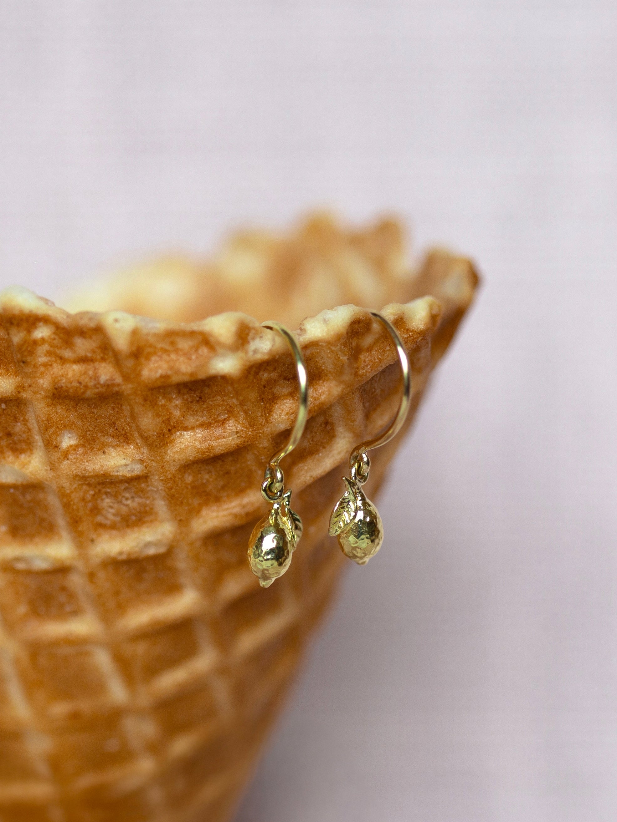 Teeny Tiny Lemon Drop Hook Earrings - image 3