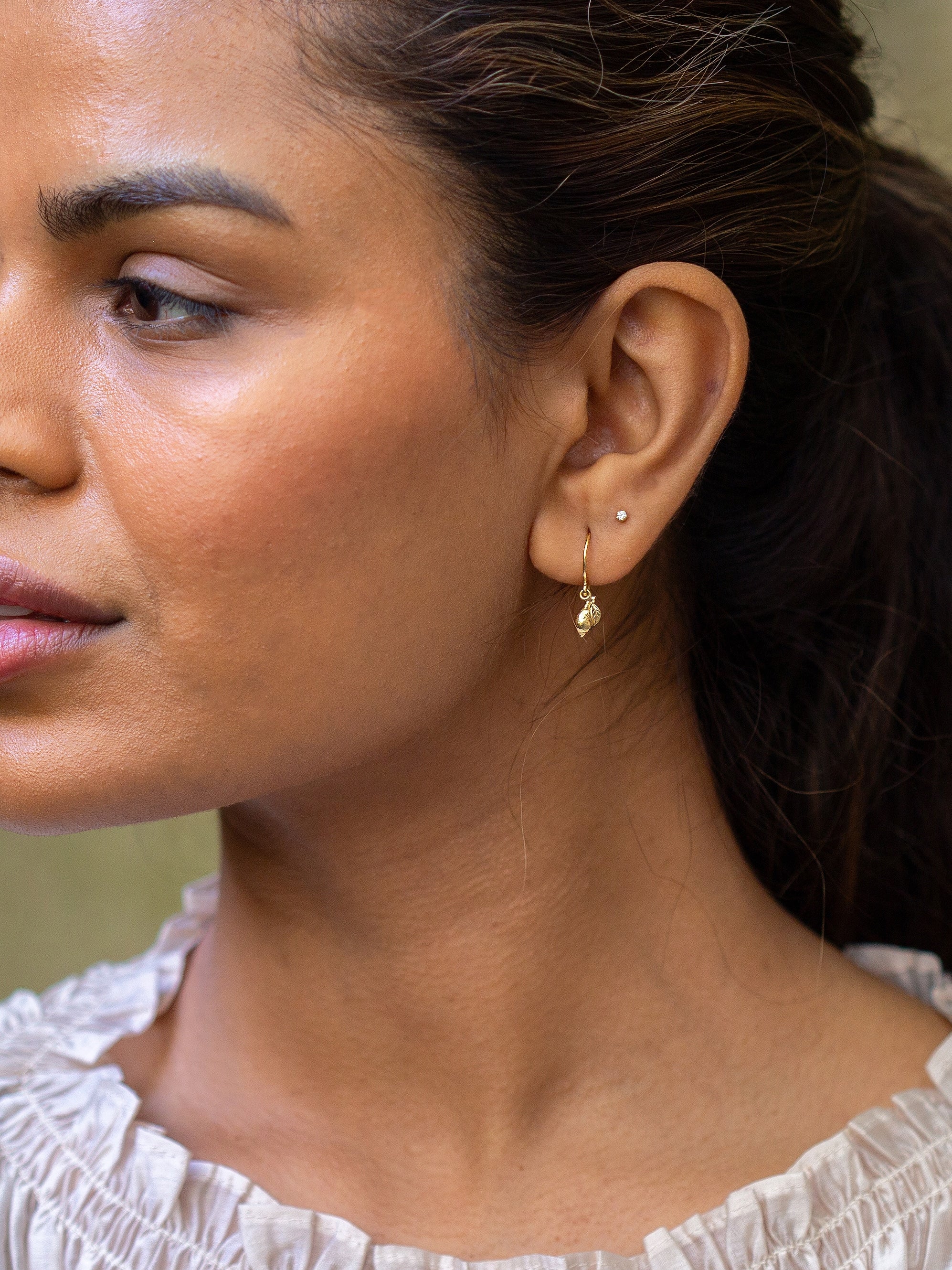 Teeny Tiny Lemon Drop Hook Earrings - image 2