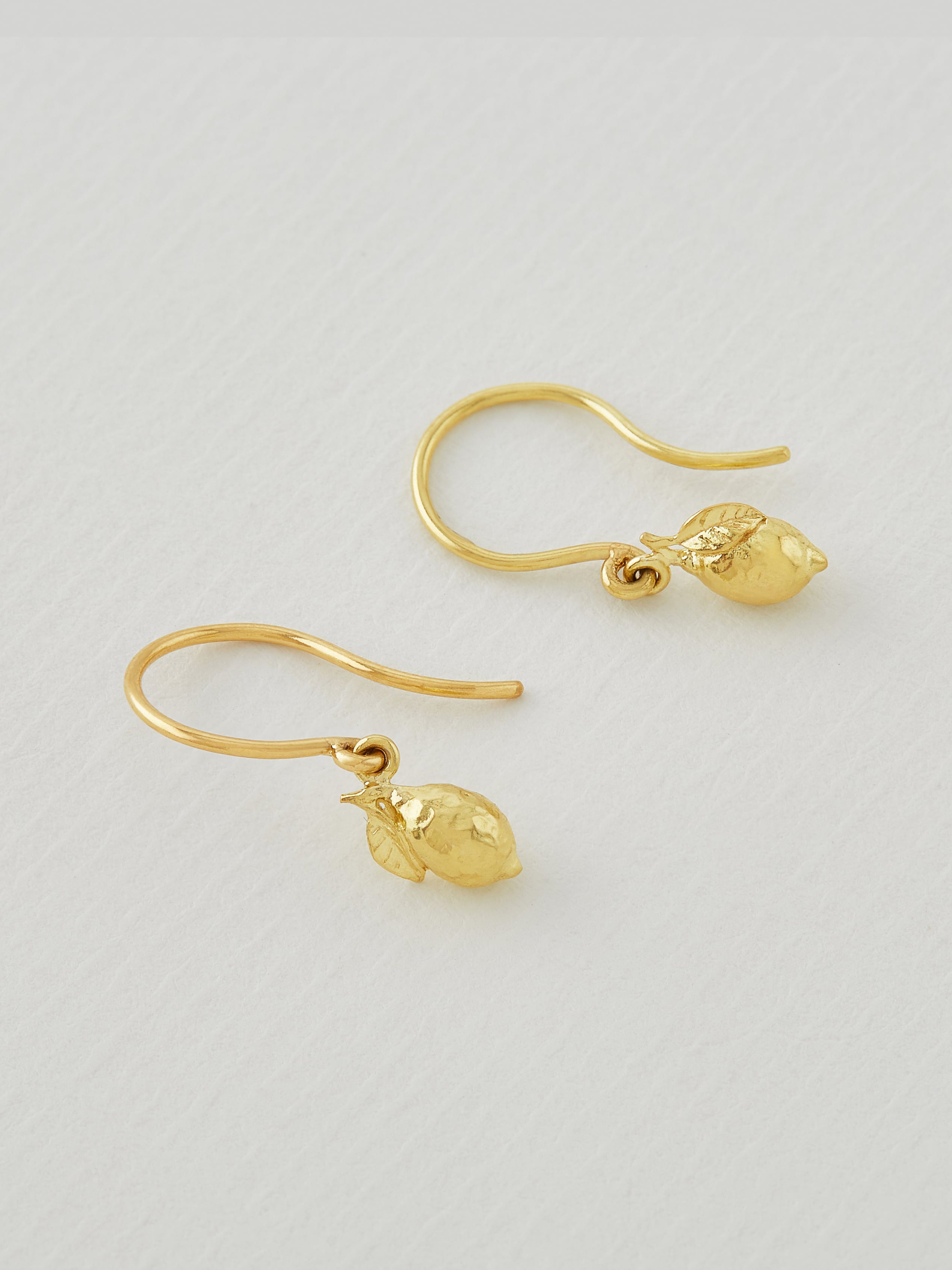 Teeny Tiny Lemon Drop Hook Earrings - image 4 | 18ct yellow gold