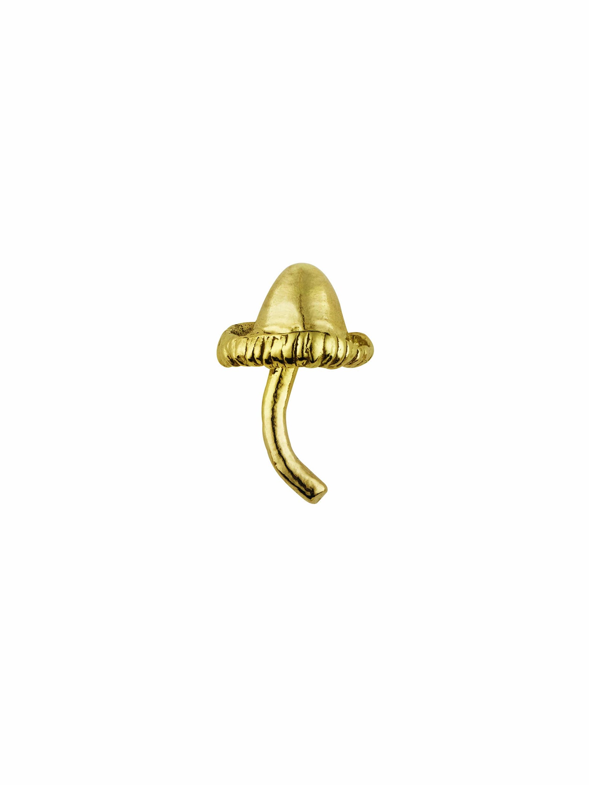 Teeny Tiny Mushroom Single Stud Earring - image 1 | 18ct yellow gold