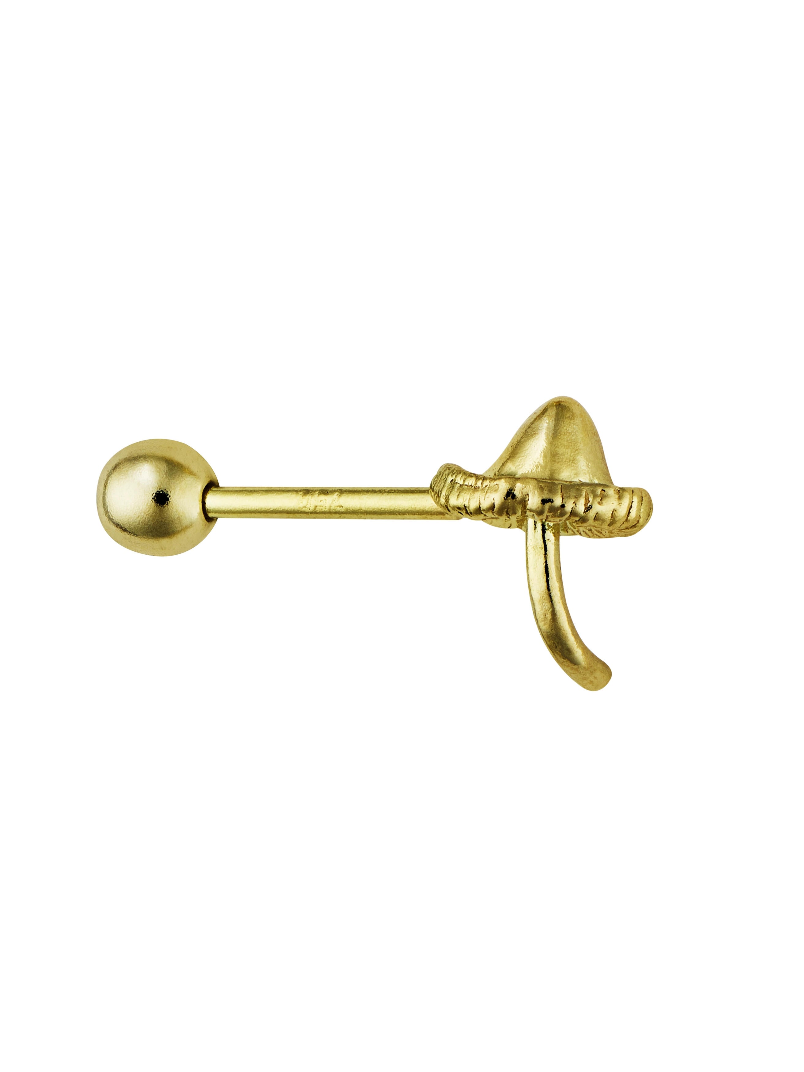 Teeny Tiny Mushroom Single Stud Earring