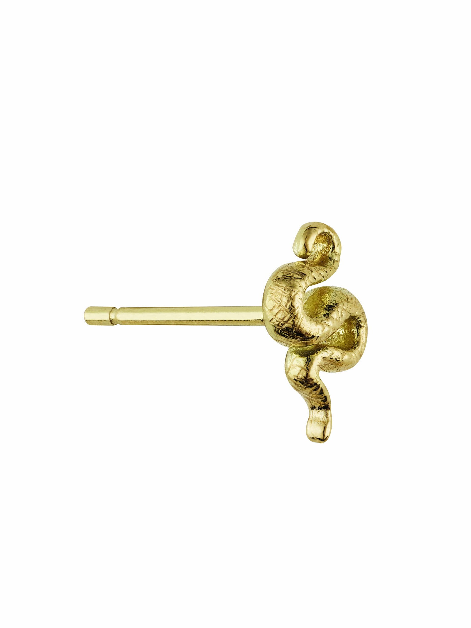 Teeny Tiny Snake Single Stud Earring - image 4 | 18ct yellow gold