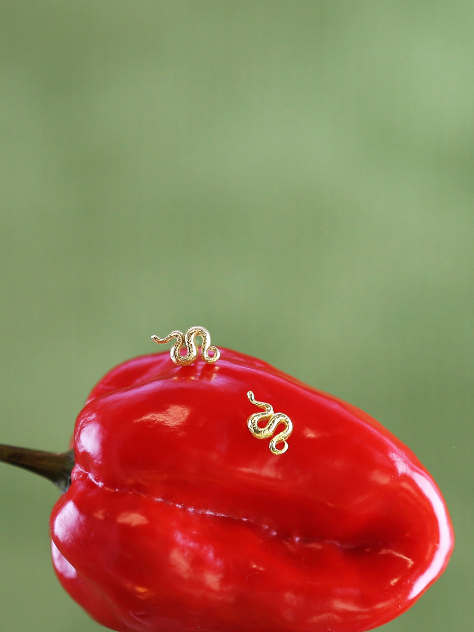Teeny Tiny Snake Single Stud Earring - image 2
