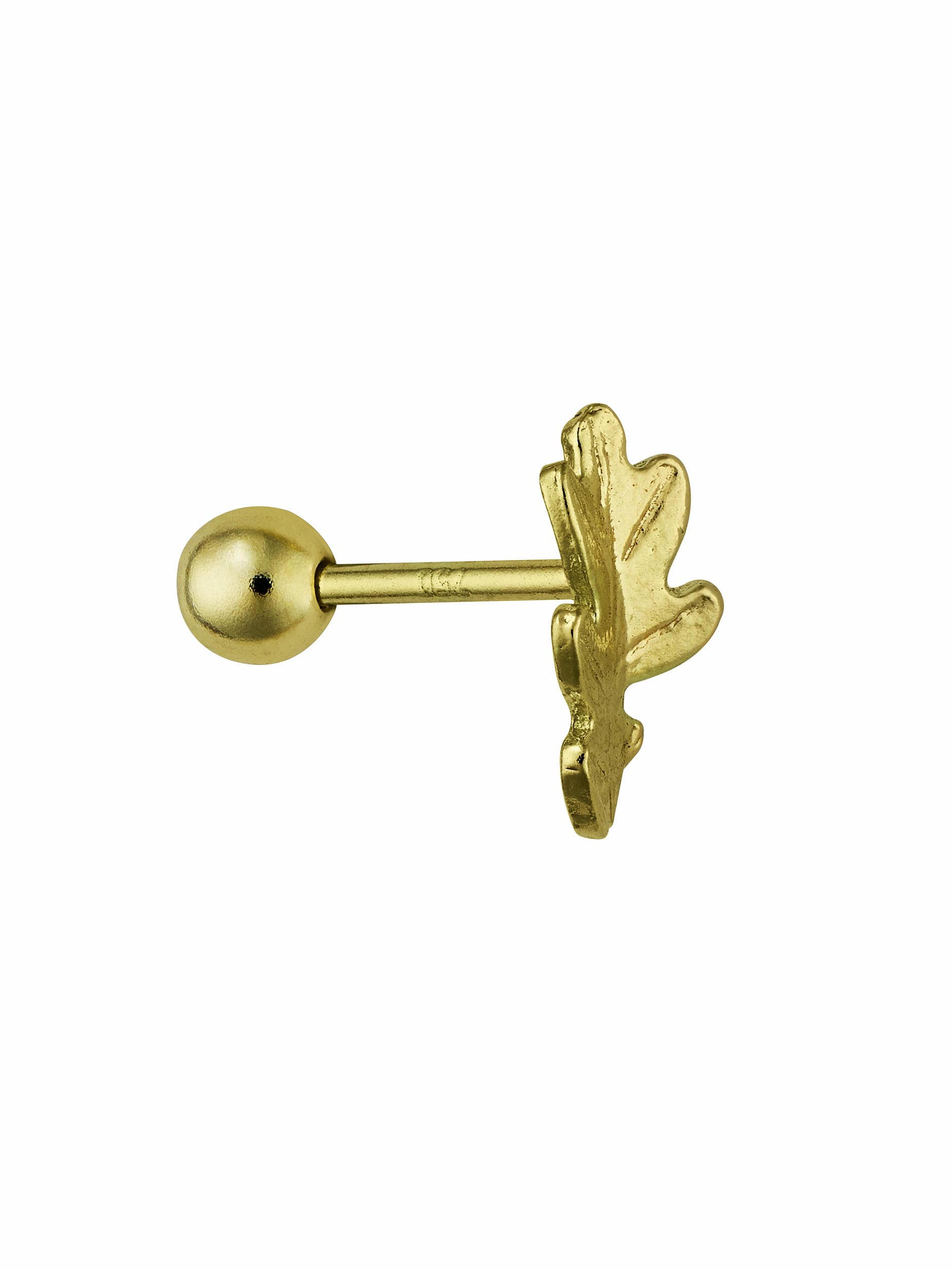 Teeny Tiny Oak Leaf Single Stud Earring