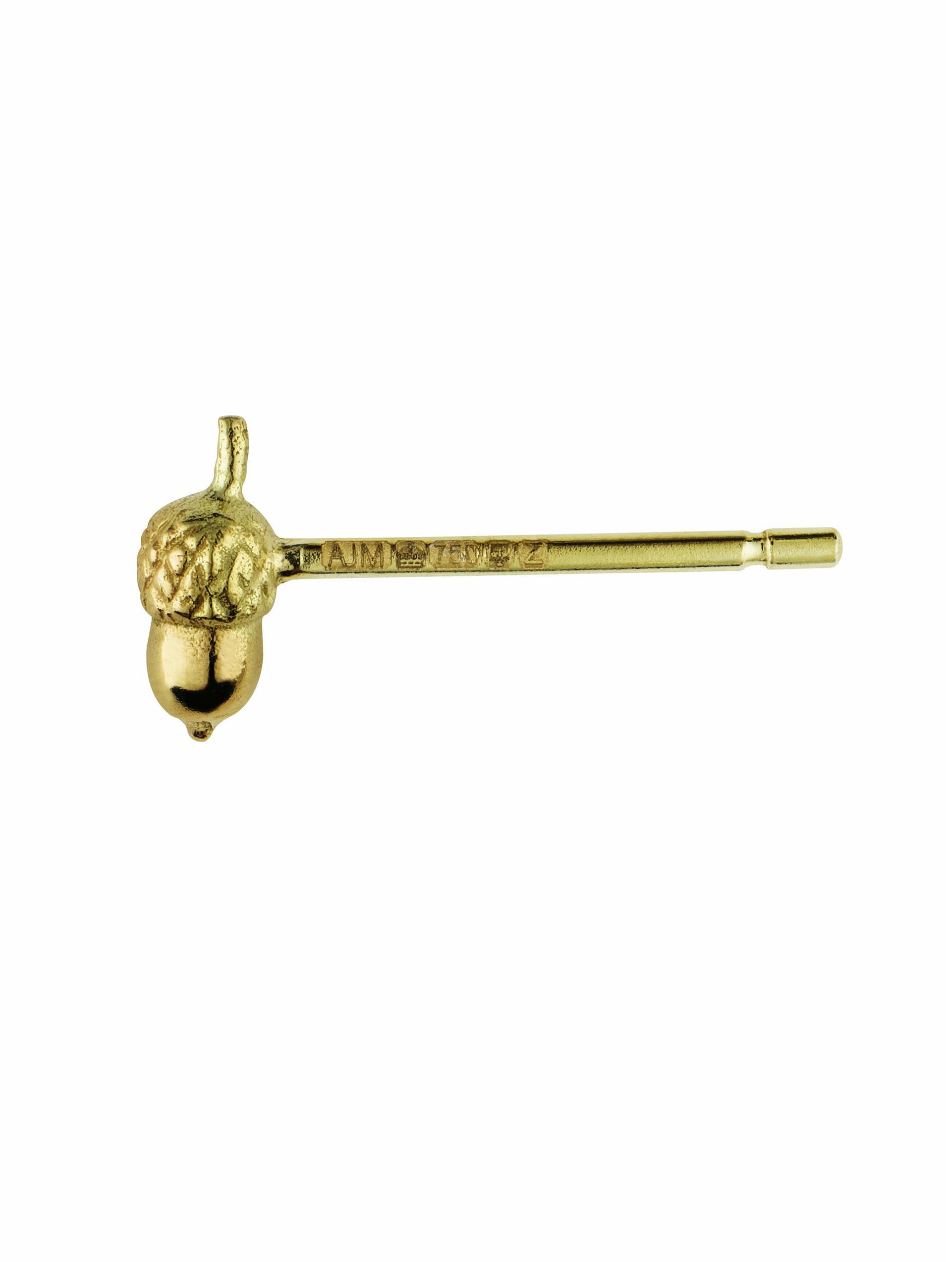 Teeny Tiny Acorn Single Stud Earring - image 4 | 18ct yellow gold