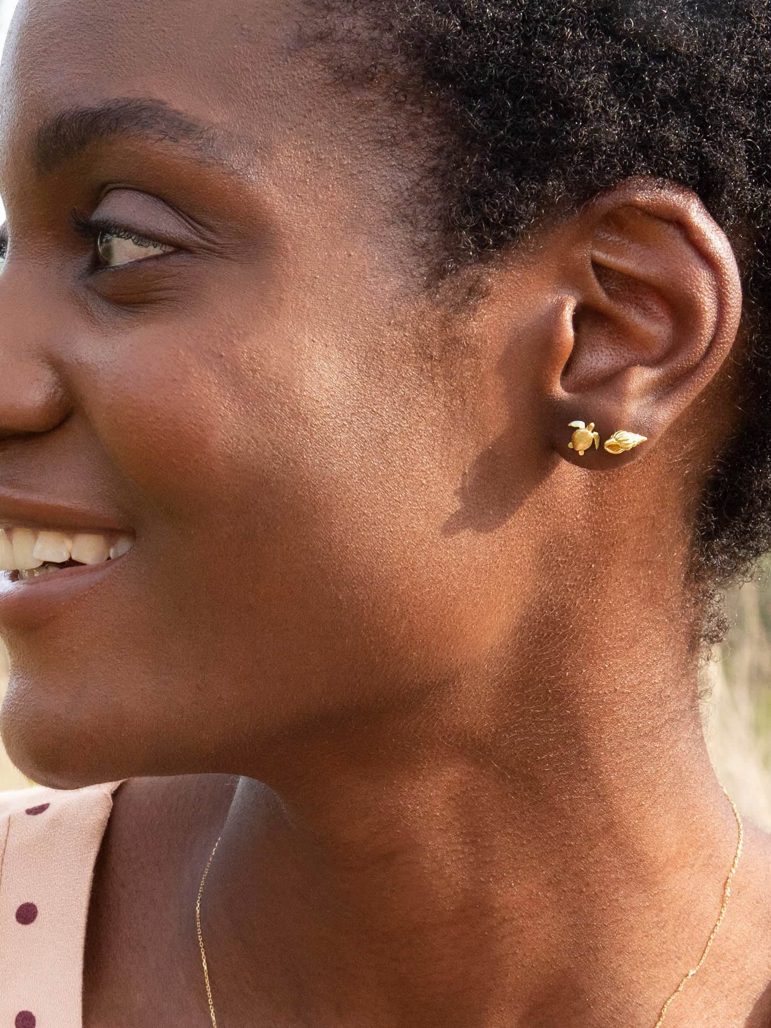 Teeny Tiny Sea Turtle Single Stud Earring - image 2