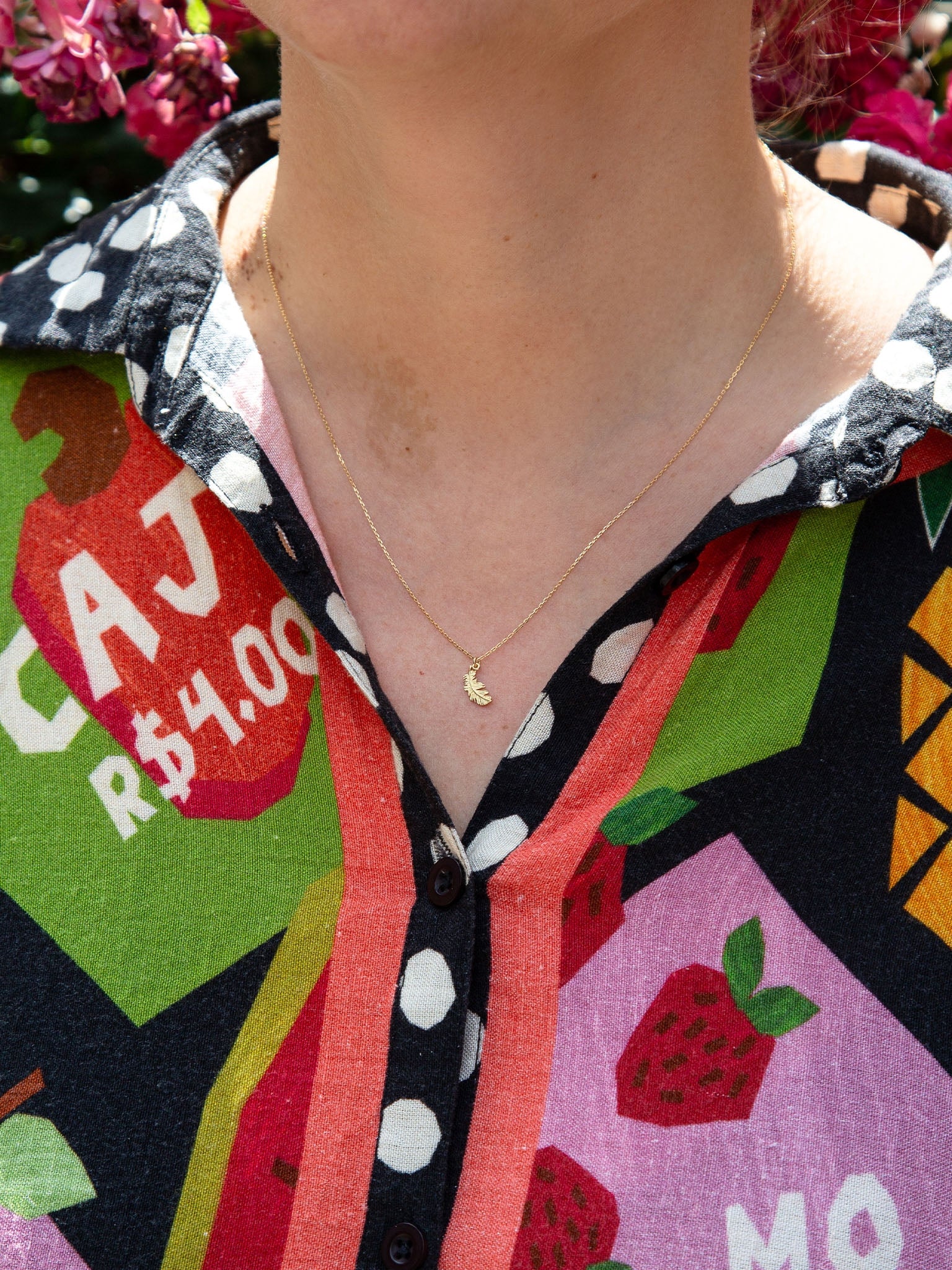 Teeny Tiny Plume Feather Necklace - image 2