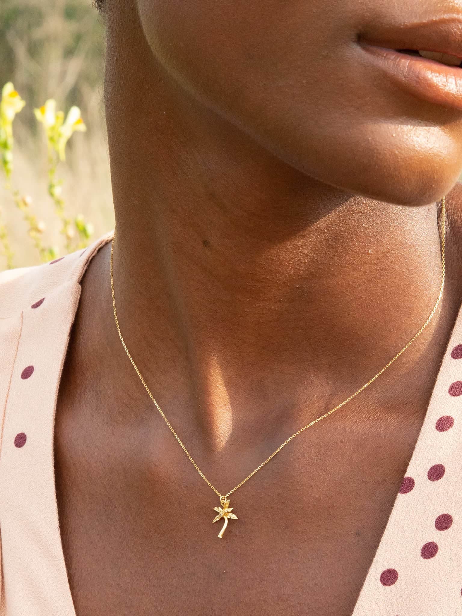 Teeny Tiny Palm Tree Necklace - image 2