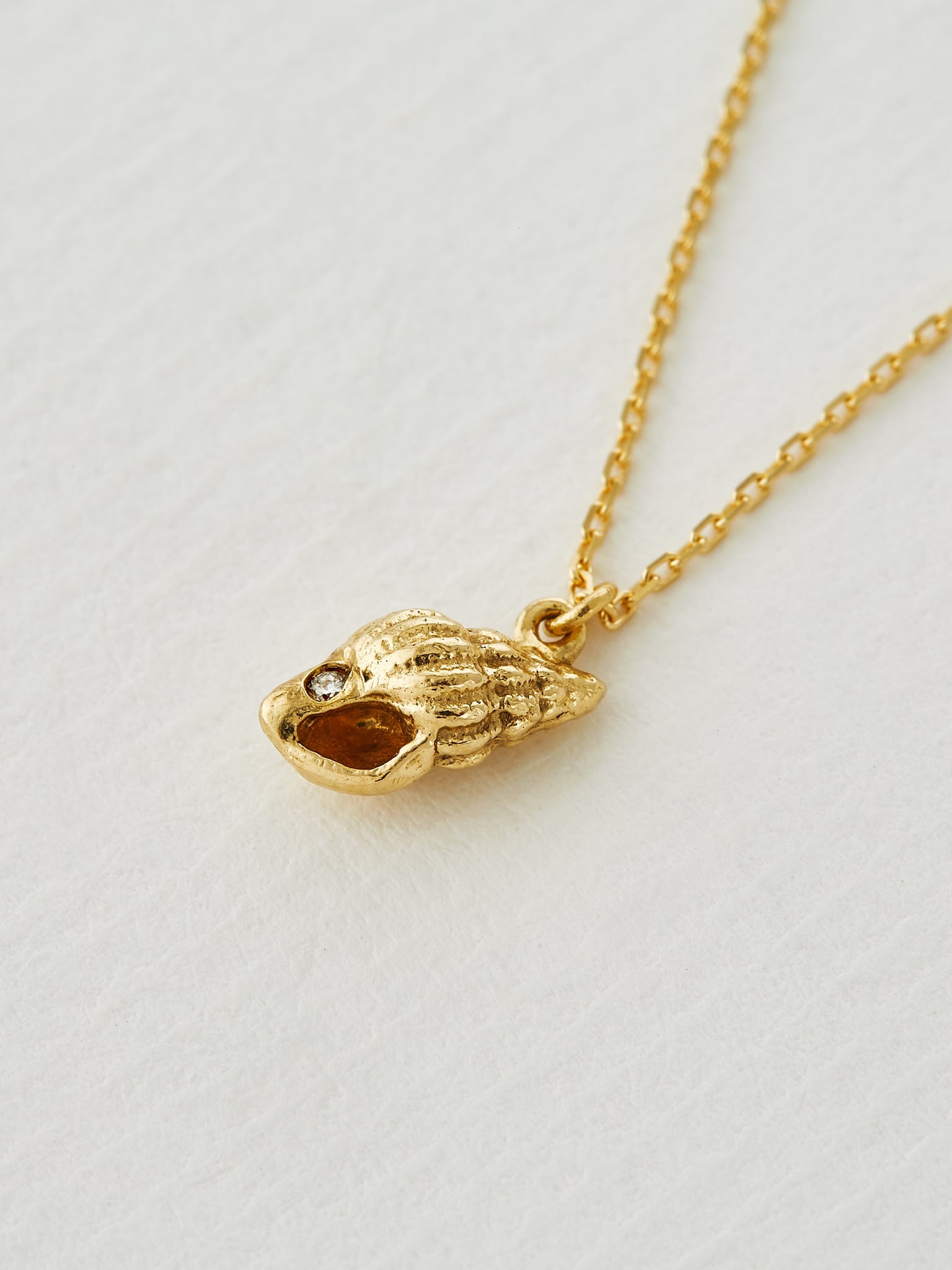 Teeny Tiny Shell Necklace - image 4 | 18ct yellow gold