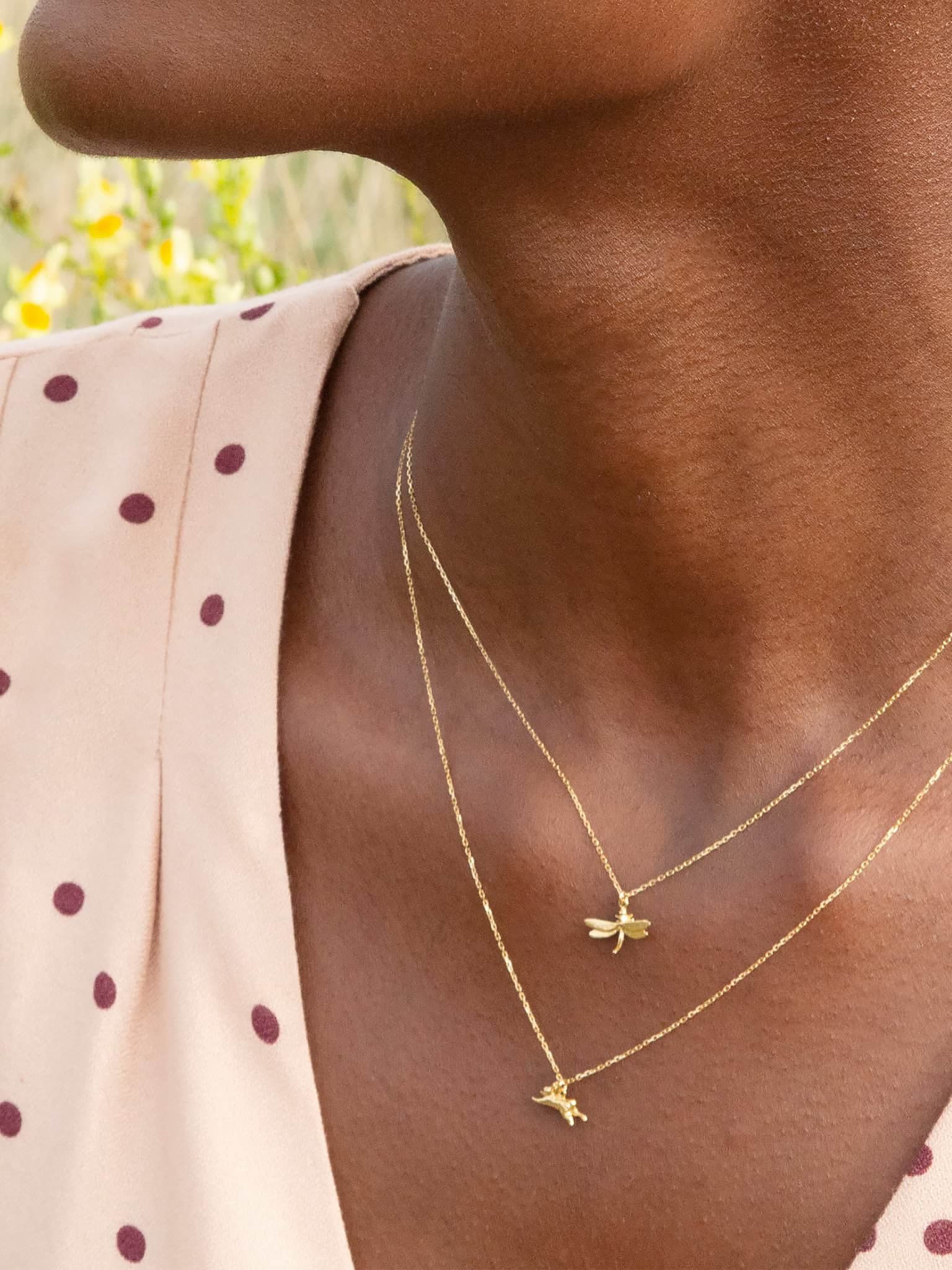 Teeny Tiny Leaping Rabbit Necklace - image 2