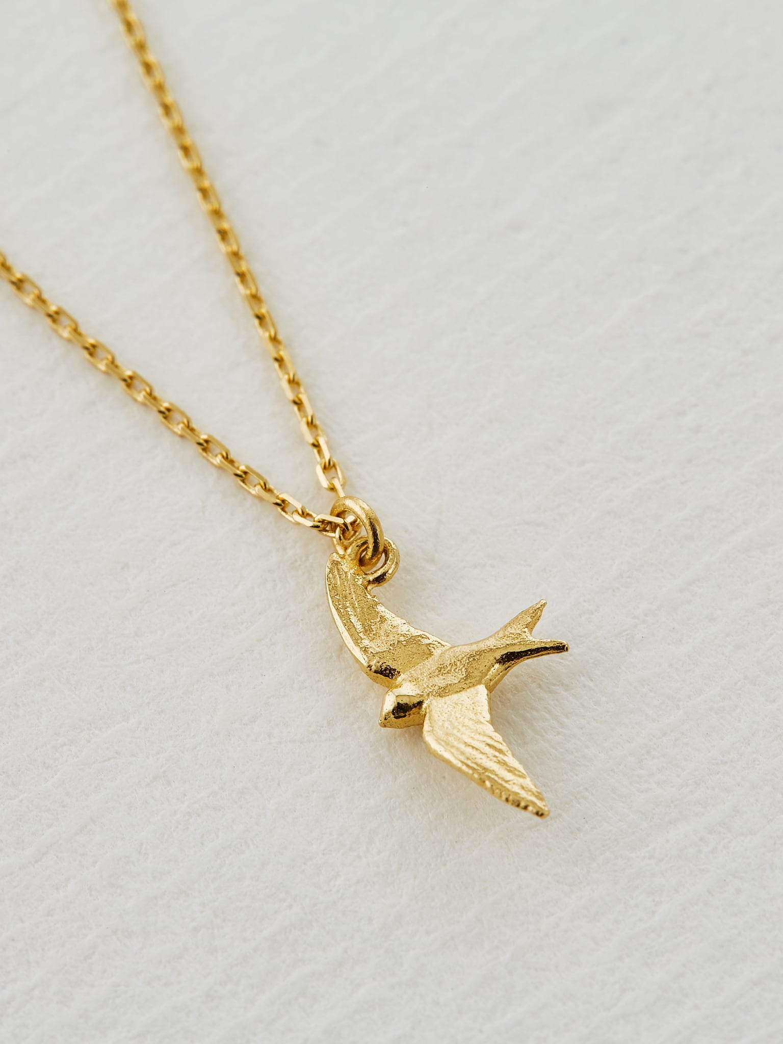 Teeny Tiny Swallow Necklace - image 5 | 18ct yellow gold