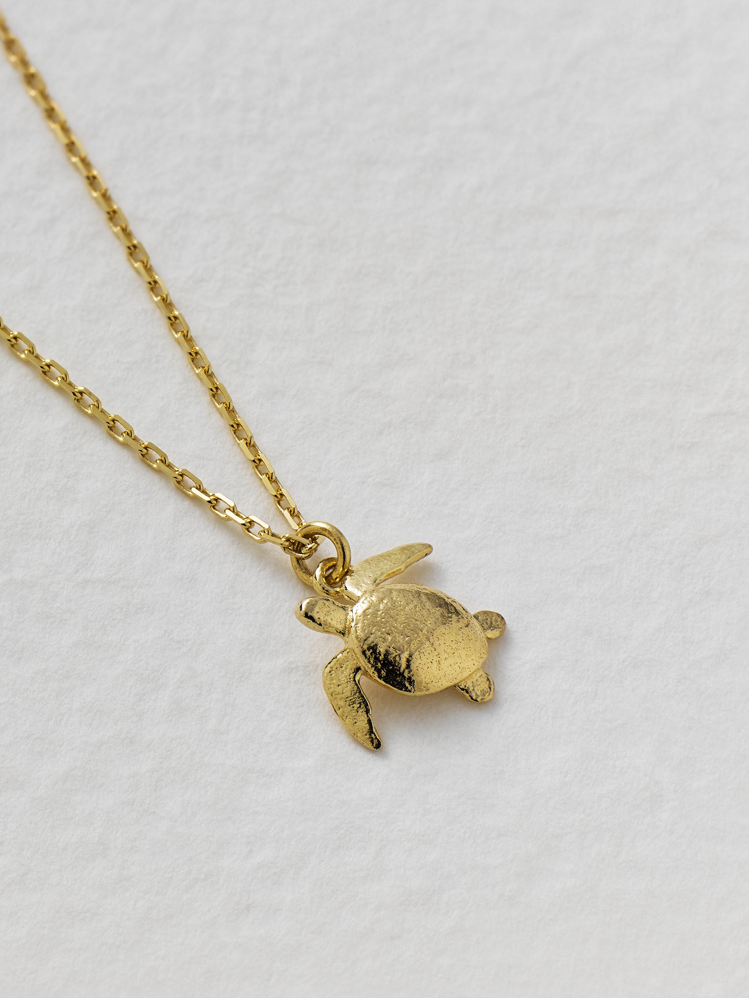 Teeny Tiny Sea Turtle Necklace - image 4 | 18ct yellow gold
