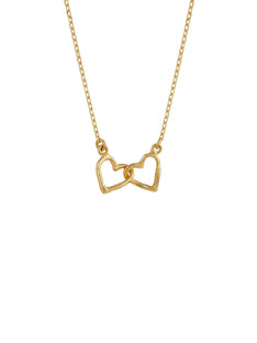 Teeny Tiny Linked Heart In-Line Necklace
