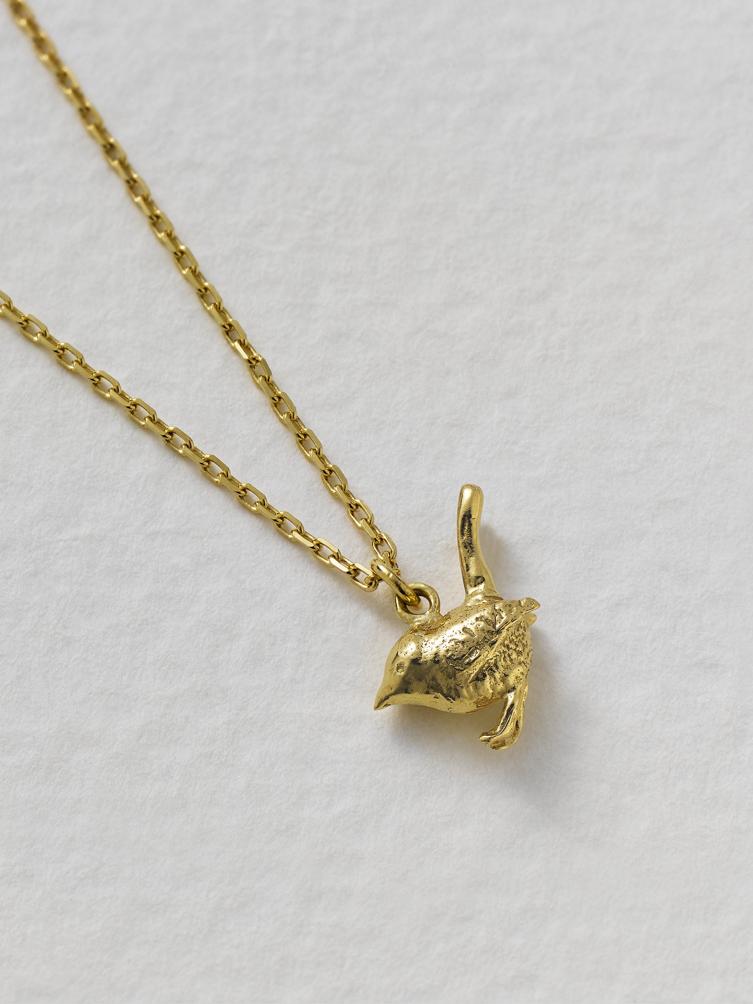 Teeny Tiny Wren Necklace - image 3 | 18ct yellow gold