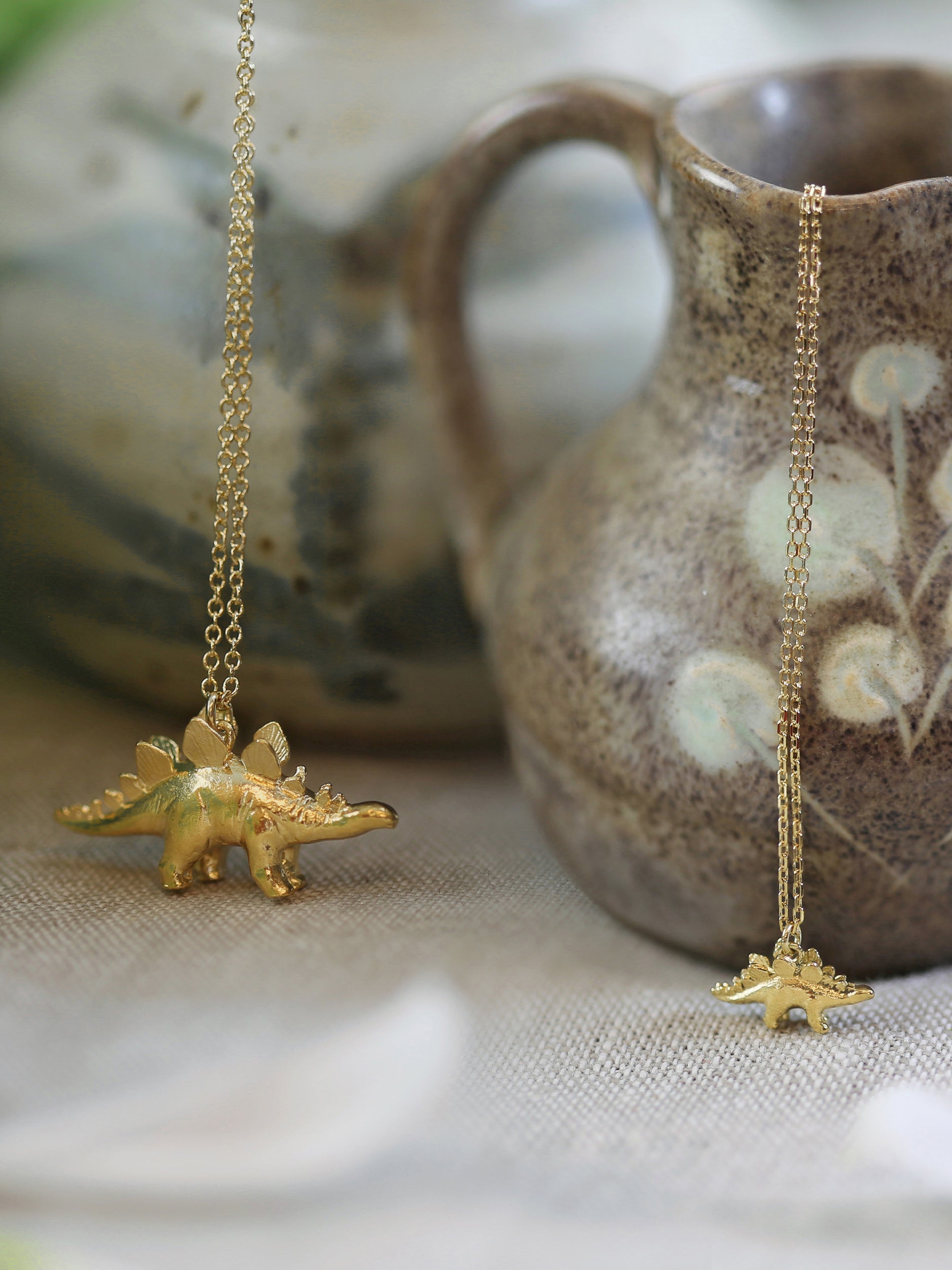 Teeny Tiny Stegosaurus Necklace - image 3