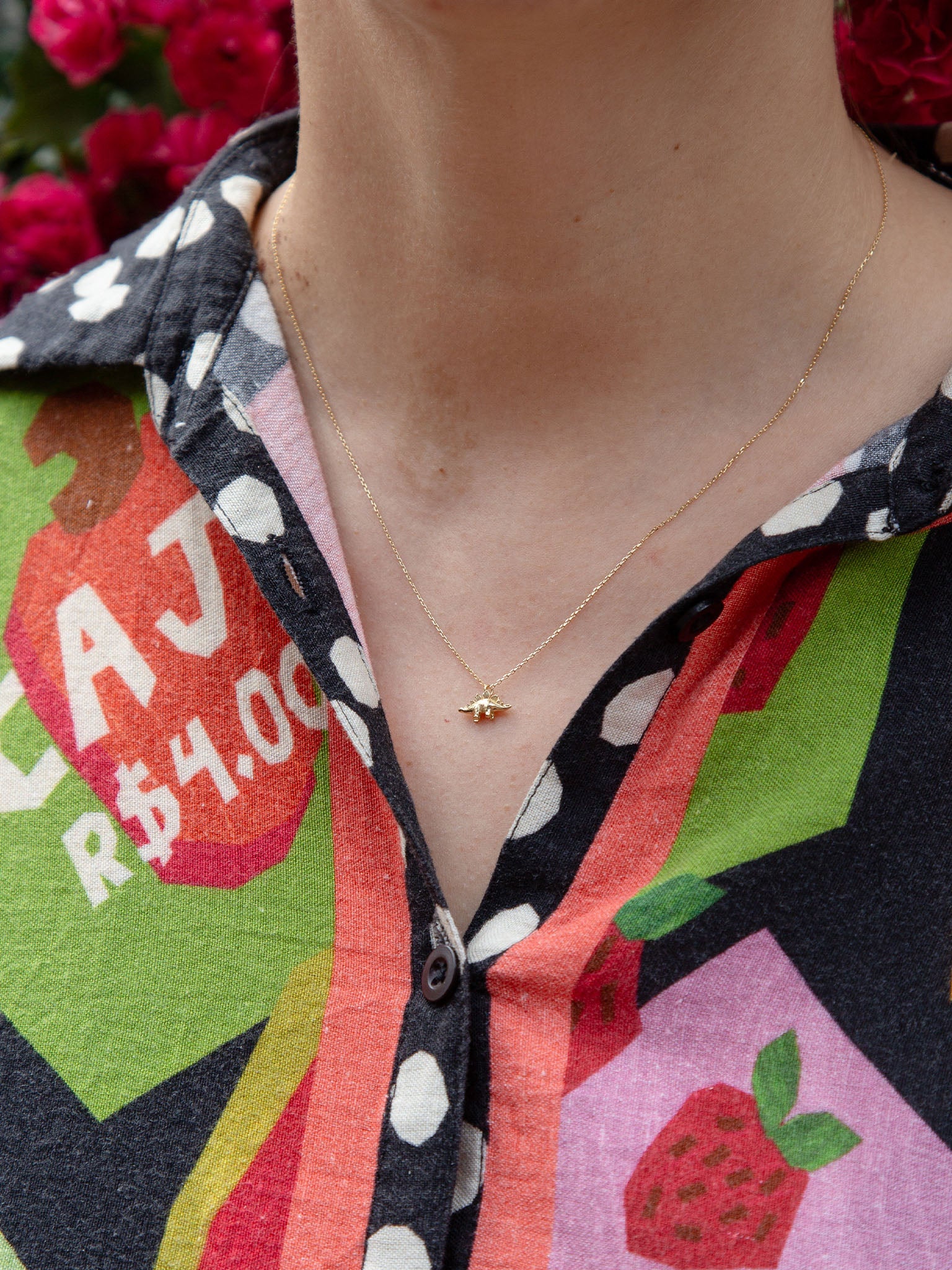 Teeny Tiny Stegosaurus Necklace - image 2